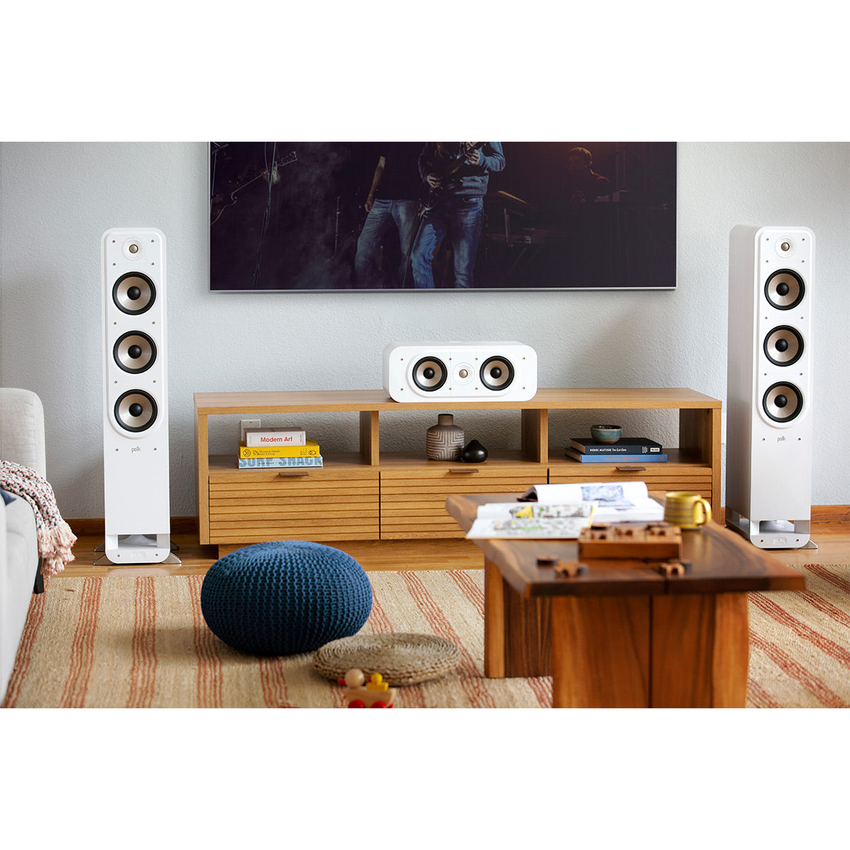 Polk Audio Signature Elite ES60 Floorstanding Speaker Cable Bundle (White)