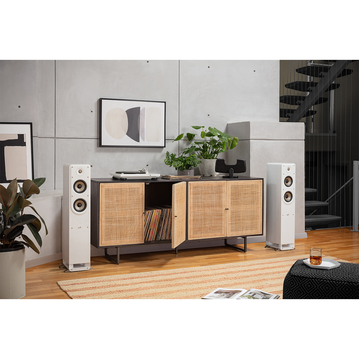 Polk Audio Signature Elite ES50 Floorstanding Speaker Cable Bundle (White)