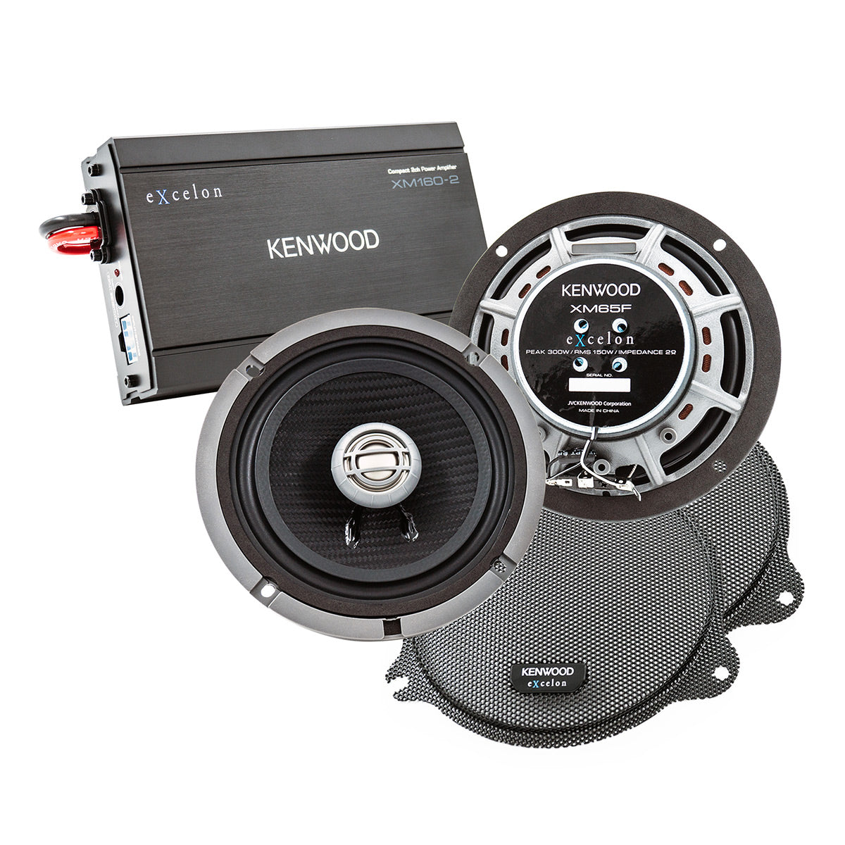 Kenwood P-HD1F Front Amplified Speaker Package for 2014-Up Select HD Motorycles