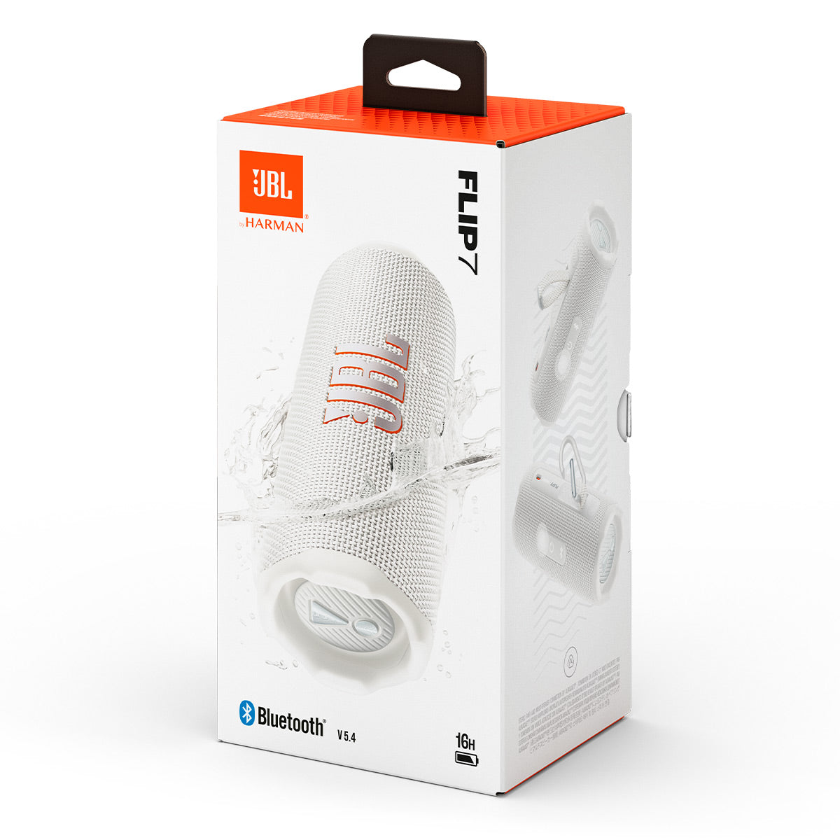 JBL Flip 7 Portable Bluetooth Speaker (White)
