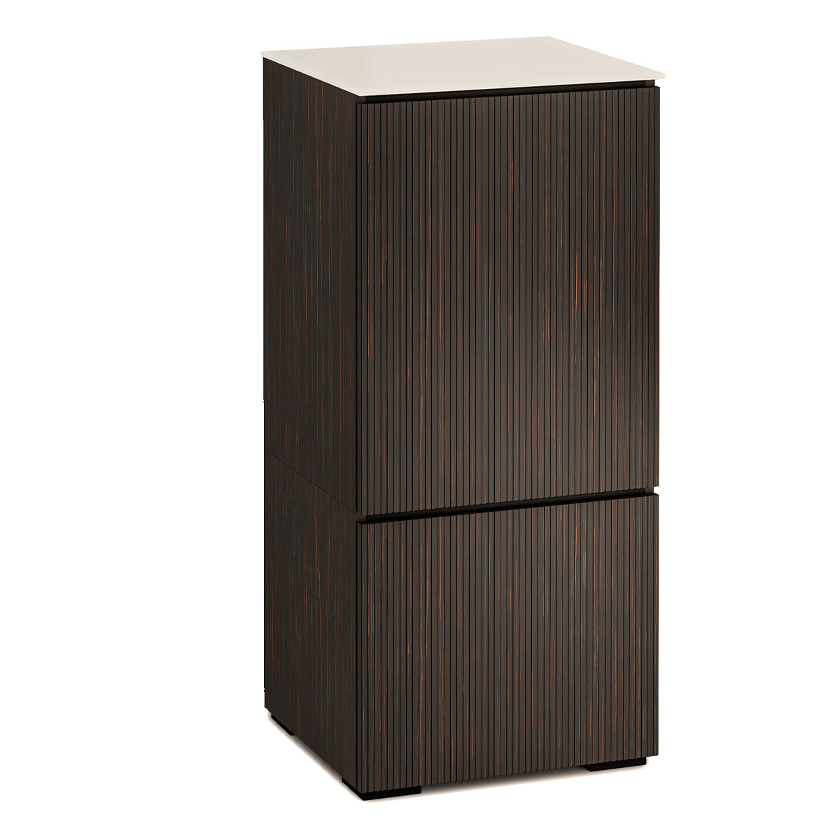 Salamander Designs Chameleon Collection Manhattan 617 AV Cabinet (Maro Ebony Doors and Sides, Matte Taupe Glass Top)