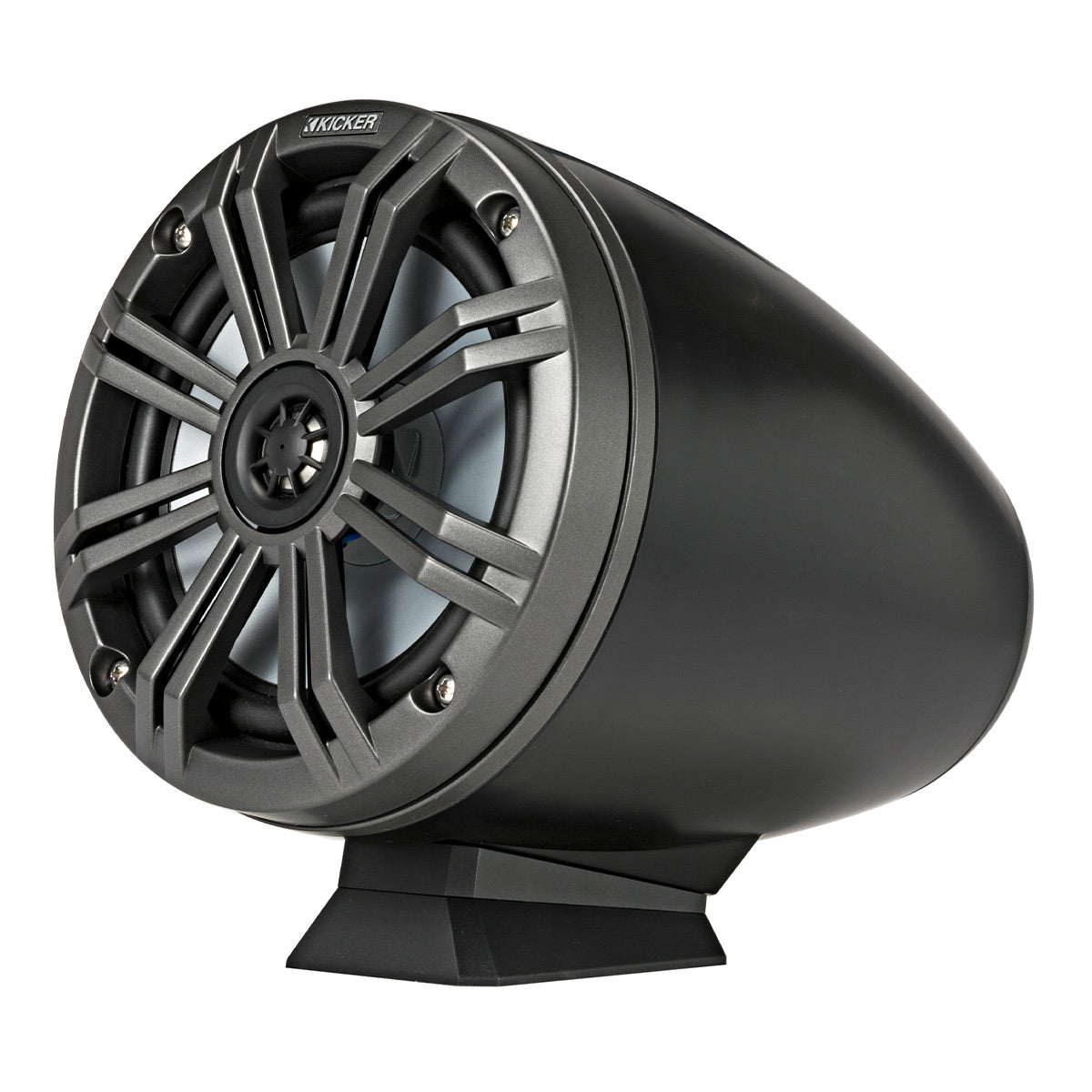 Kicker KMFC65 Flat-Mount Marine Can Speakers - Pair (Black)