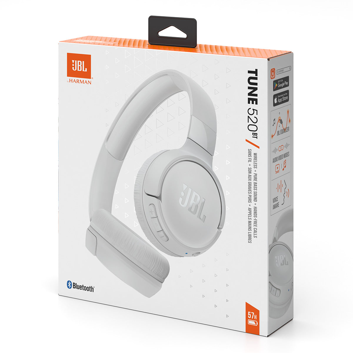 JBL Tune 520BT Wireless On Ear Bluetooth Headphone Bundle with gSport Case (White)