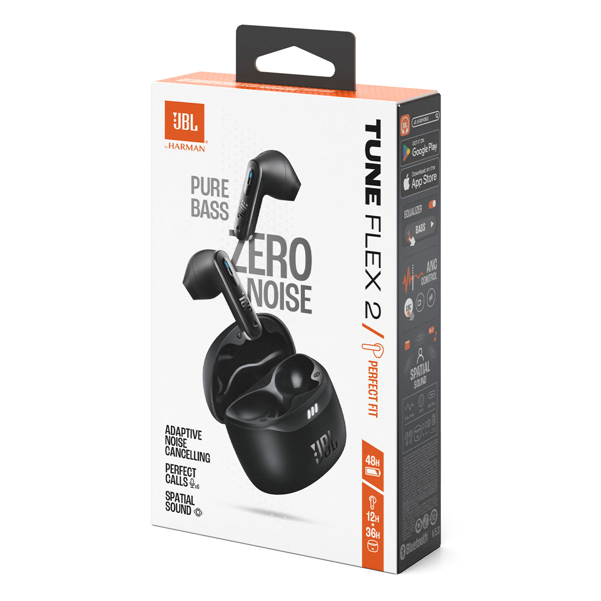 JBL Tune Flex 2 Noise Cancelling True Wireless Headphones (Black)