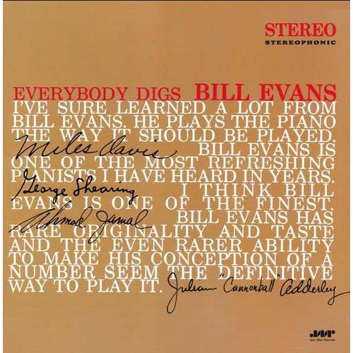 Everybody Digs Bill Evans - Limited Edition Vinyl LP 180 Gram