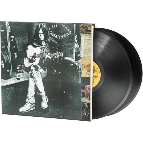 Black vinyl record sleeve featuring a black and white photo of a man playing acoustic guitar