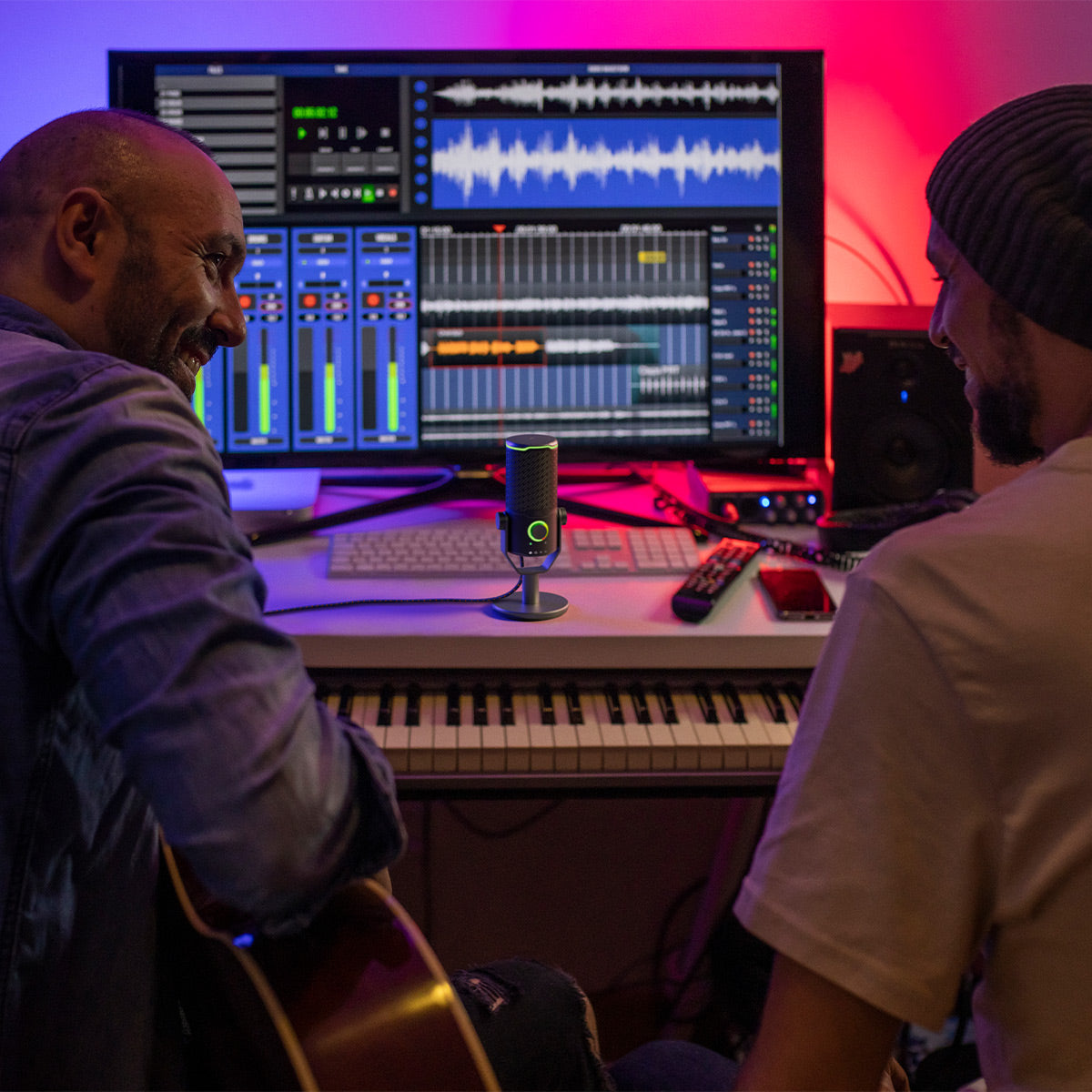 JBL Quantum Stream Studio Quad-Pattern USB Microphone for Streaming, Recording, & Gaming