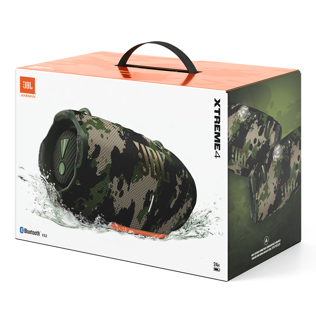 JBL Xtreme 4 Bluetooth Speaker with gSport Silicone Sleeve (Camo)