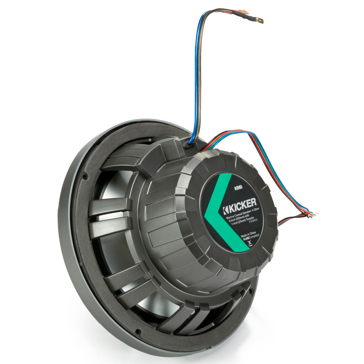 Kicker 45KM84L 8" LED Marine Coaxial Speakers - Pair