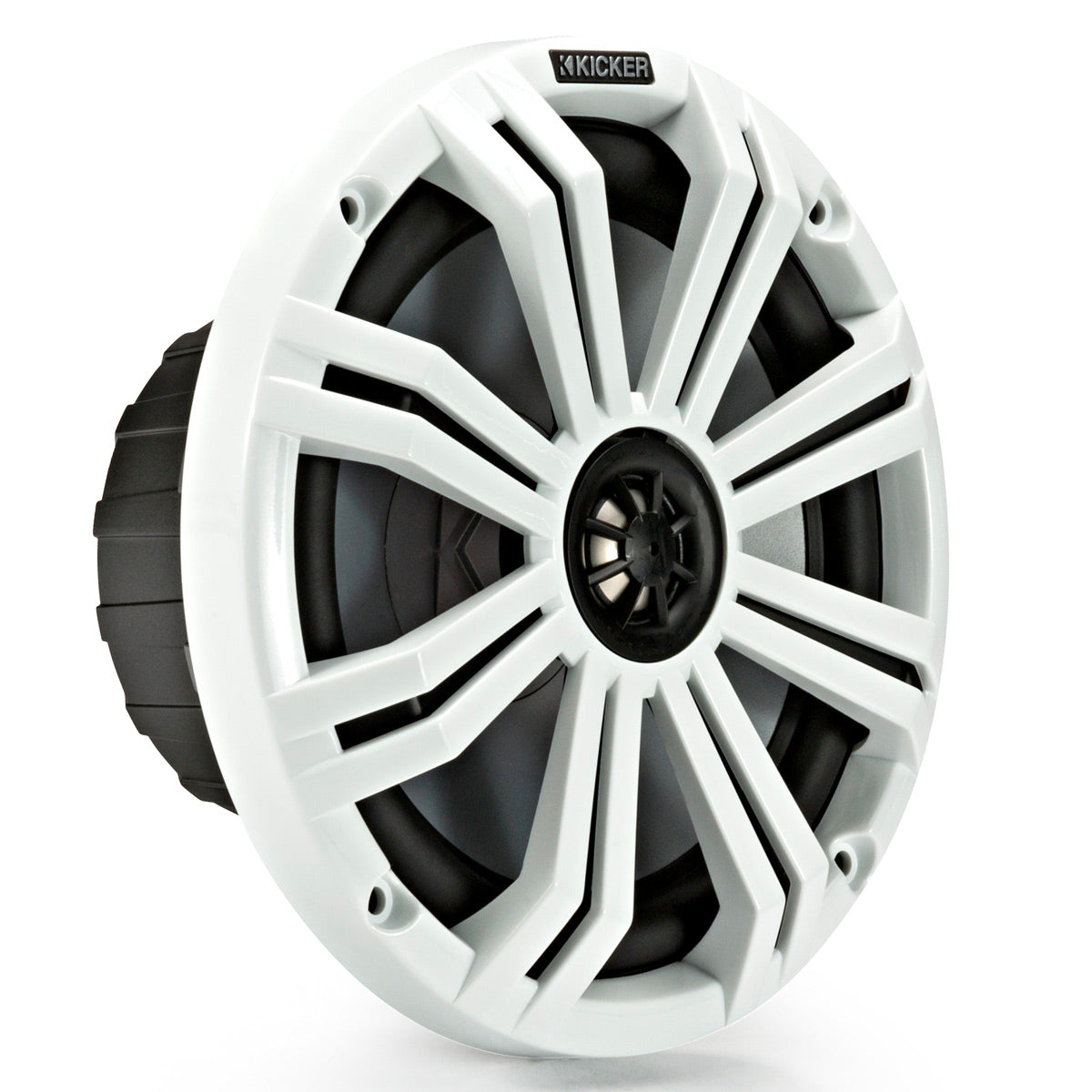 Kicker 45KM84L 8" LED Marine Coaxial Speakers - Pair