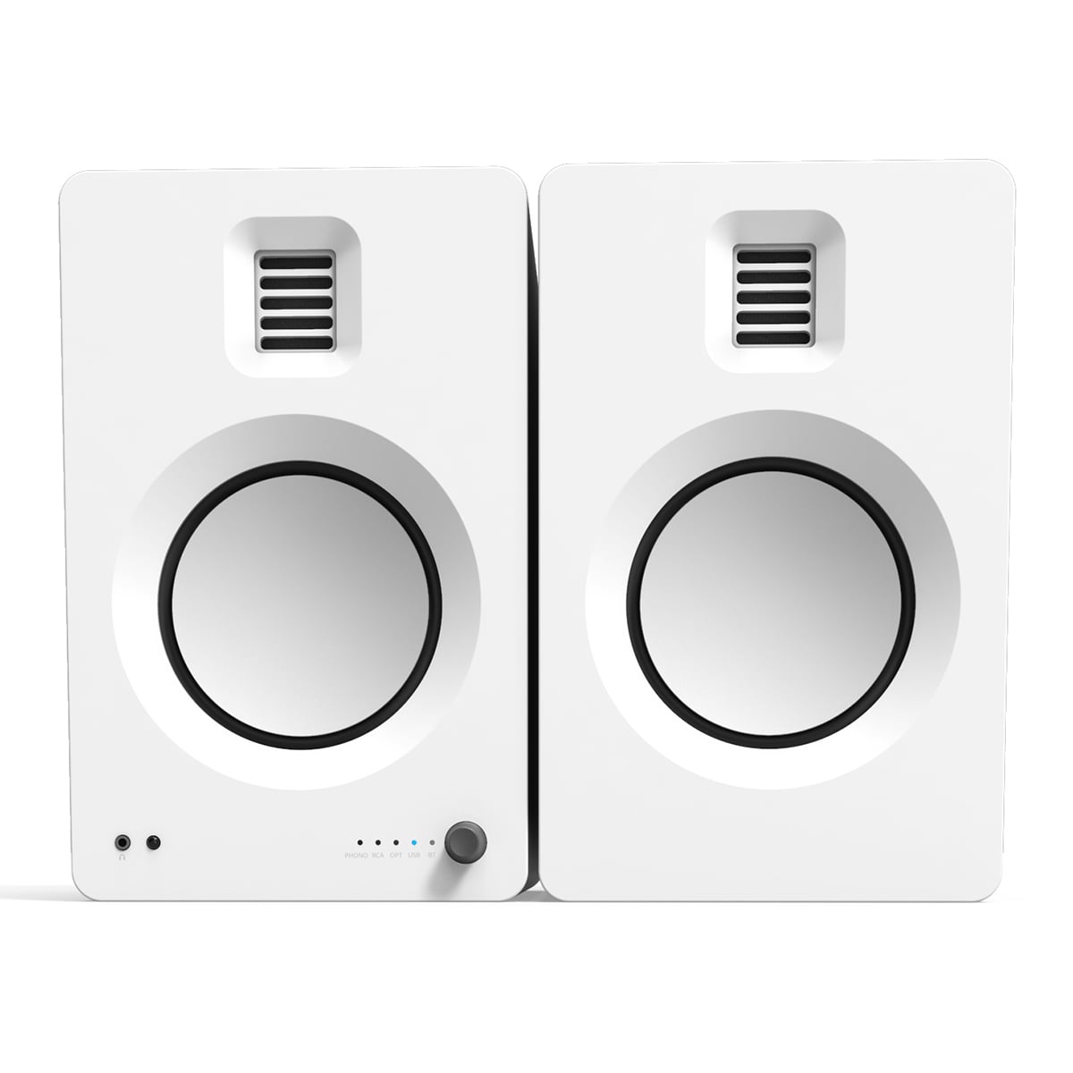 Kanto TUK Premium Powered Bookshelf Speakers with Bluetooth - Pair (Matte White)