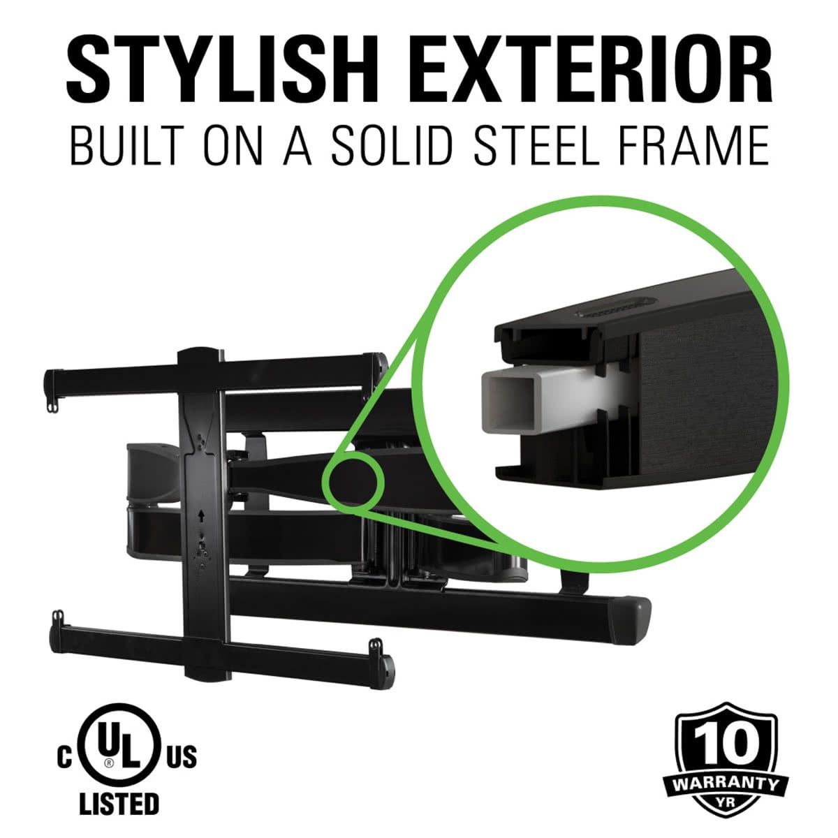 Sanus VLF728 Large Full Motion TV Mount for 42" - 90" TVs