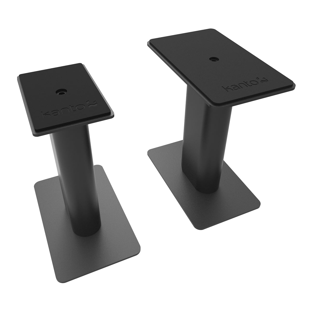 Kanto YU6 Powered Bookshelf Speakers with Bluetooth (Matte Black) with SP9 Desktop Stands (Black)