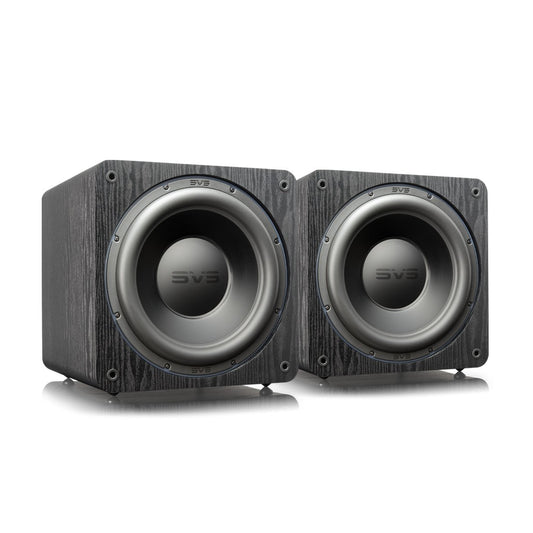 SVS SB-3000 13" Sealed Subwoofers with 800W RMS, 2,500W Peak Power, Sealed Cabinet - Pair (Premium Black Ash)
