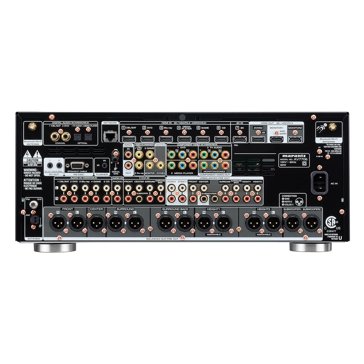 Marantz AV7706 11.2Ch 8K Ultra HD AV Surround Pre-Amplifier with HEOS® Built-in and Voice Control