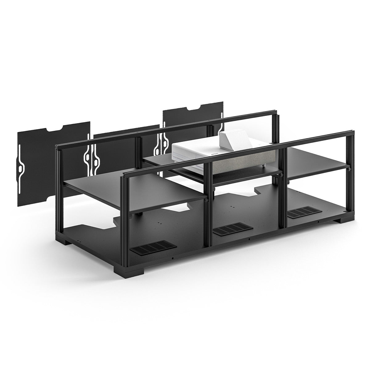 Salamander Designs Chameleon Collection Miami 237S EPS Projector Integrated Cabinet for Epson LS500 (Gloss White)