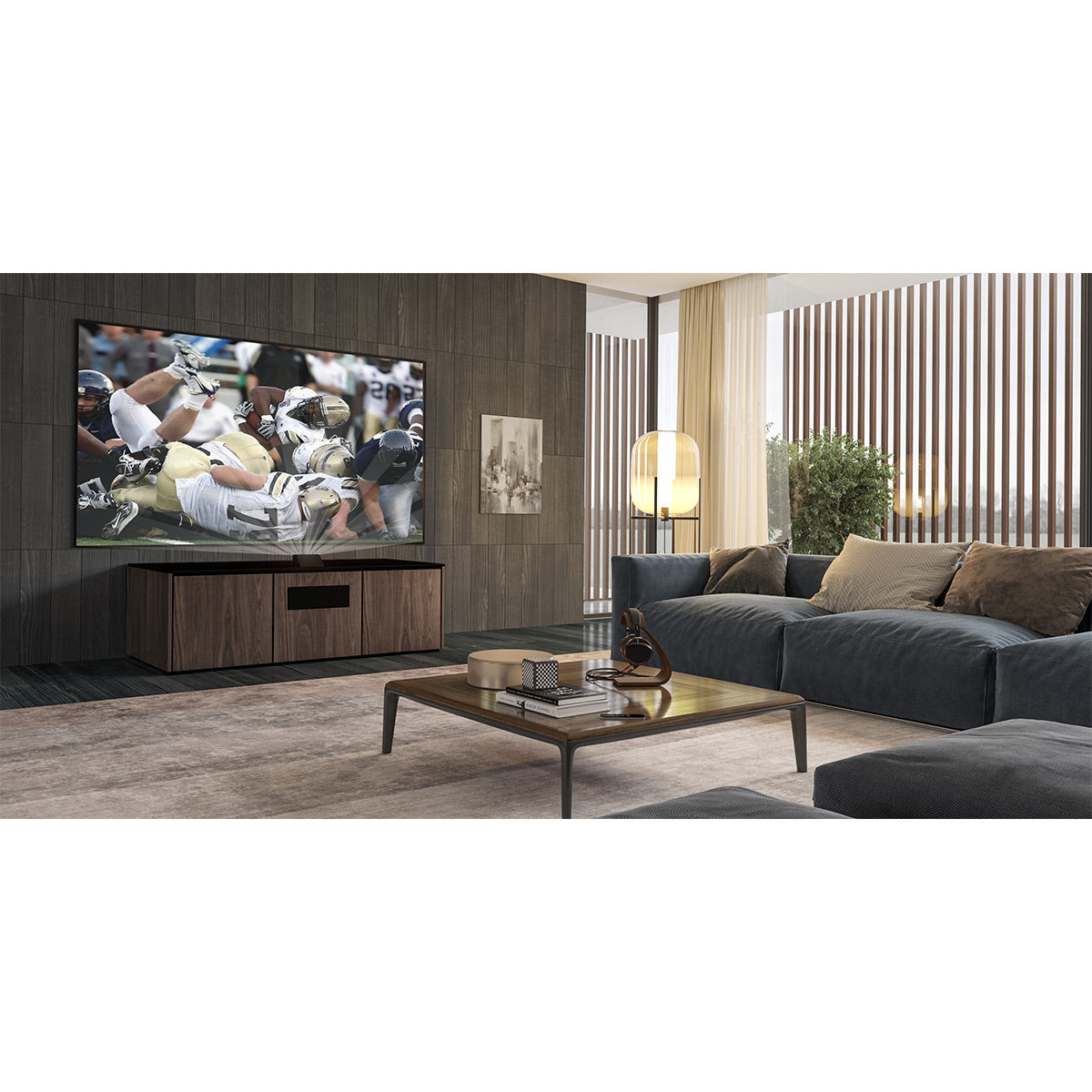 Salamander Designs Chameleon Collection Siena 237S EPS Projector Integrated Cabinet for Epson LS500 (Medium Walnut)