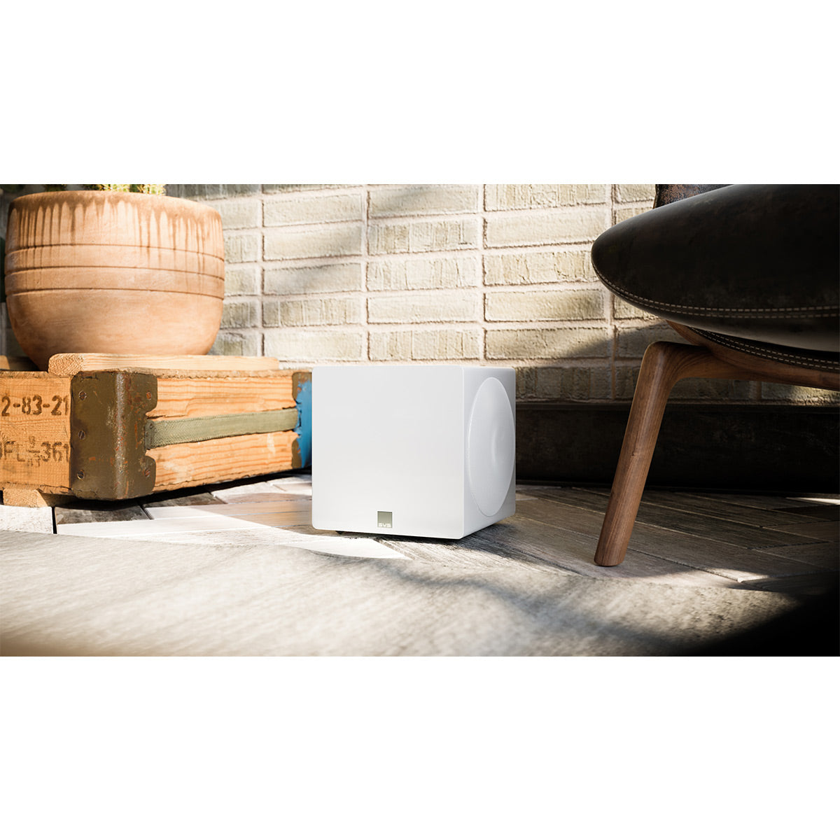 SVS 3000 Micro Sealed Subwoofers with Fully Active Dual 8-inch Drivers - Pair (Pinano Gloss White)