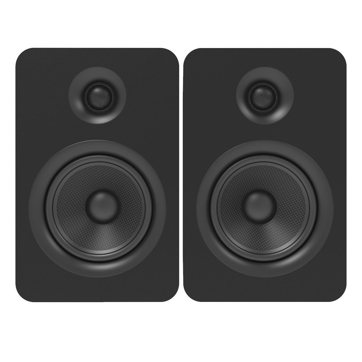 Kanto YUP6 Passive Bookshelf Speakers with S6 Speaker Stands - Pair (Black)