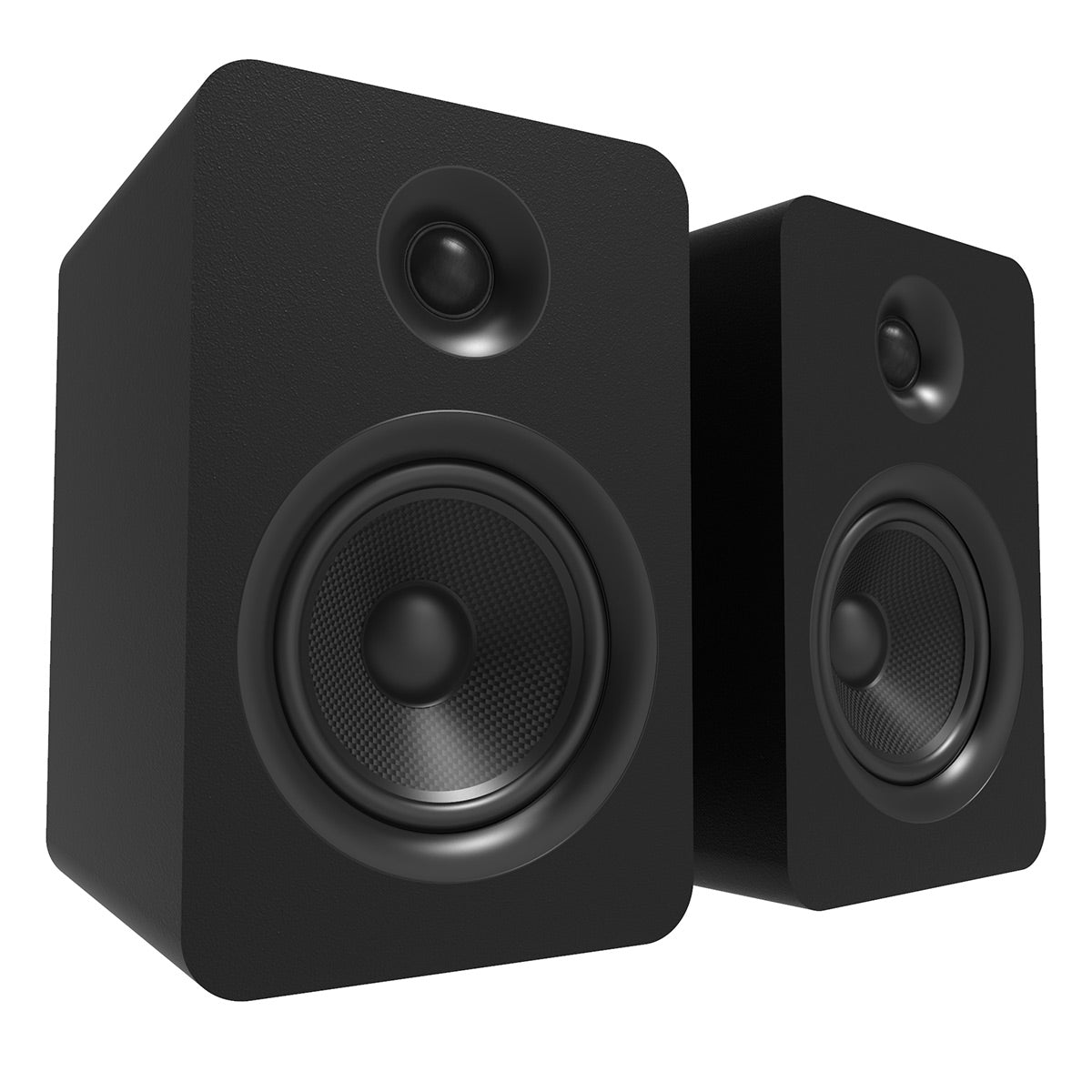 Kanto YUP6 Passive Bookshelf Speakers with S6 Speaker Stands - Pair (Black)