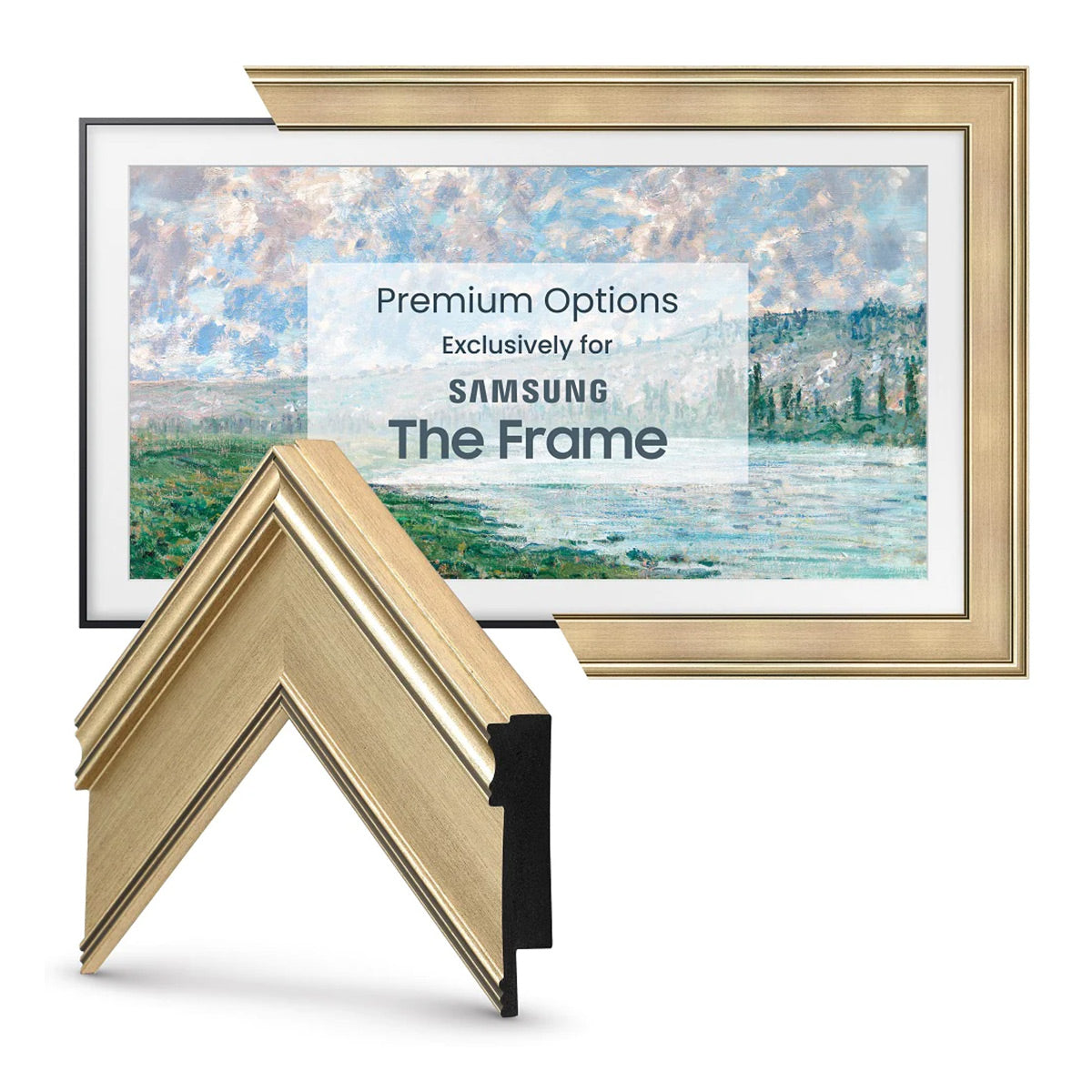 Deco TV Frames 55" Frame for Samsung The Frame TV 2021-2026 (Champagne)