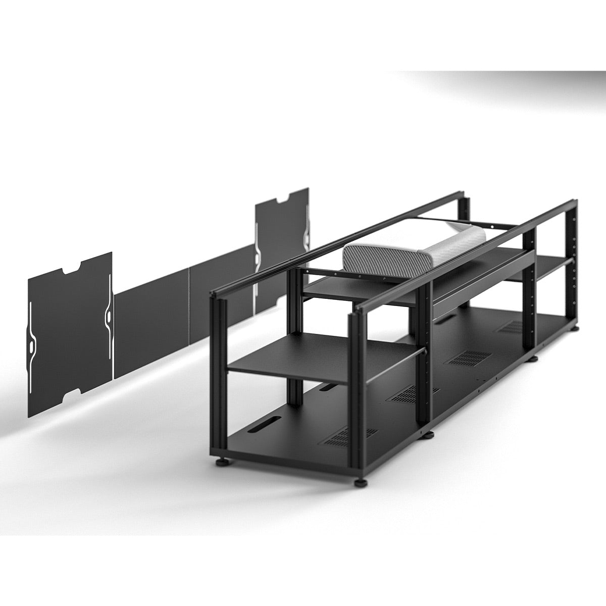 Salamander Designs Oslo 245 UST Projector Integrated Cabinet for Samsung LSP7TF (Black Glass)