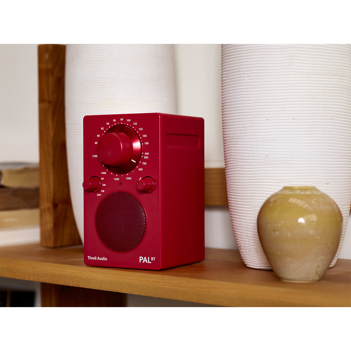 Tivoli Audio PAL BT Bluetooth AM/FM Portable Radio & Speaker (Red)