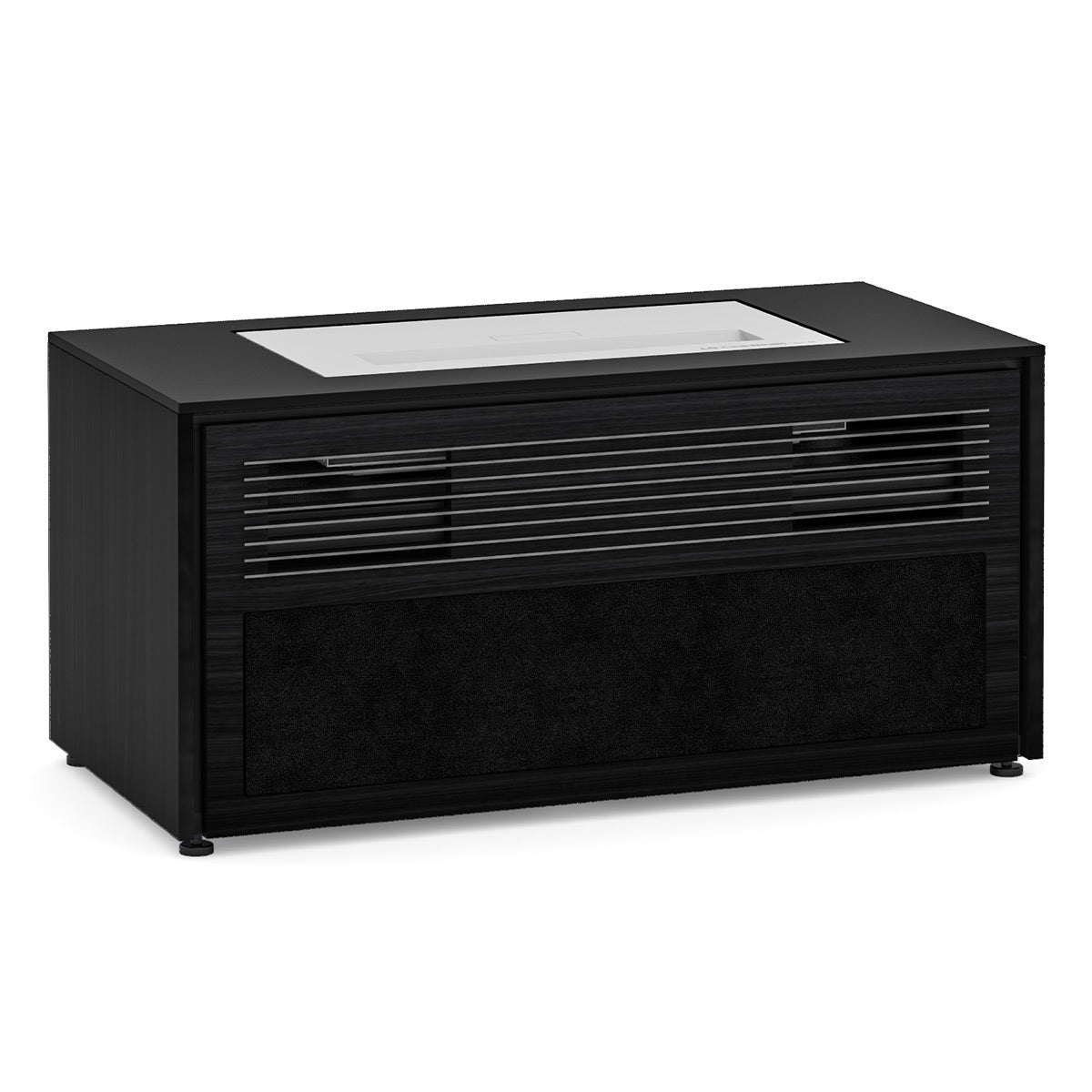 Salamander Designs Chameleon Collection Siena 229S Dual Speaker Grill Projector Integrated Cabinet for LG HU85LA Projector (Black Oak Veneer)