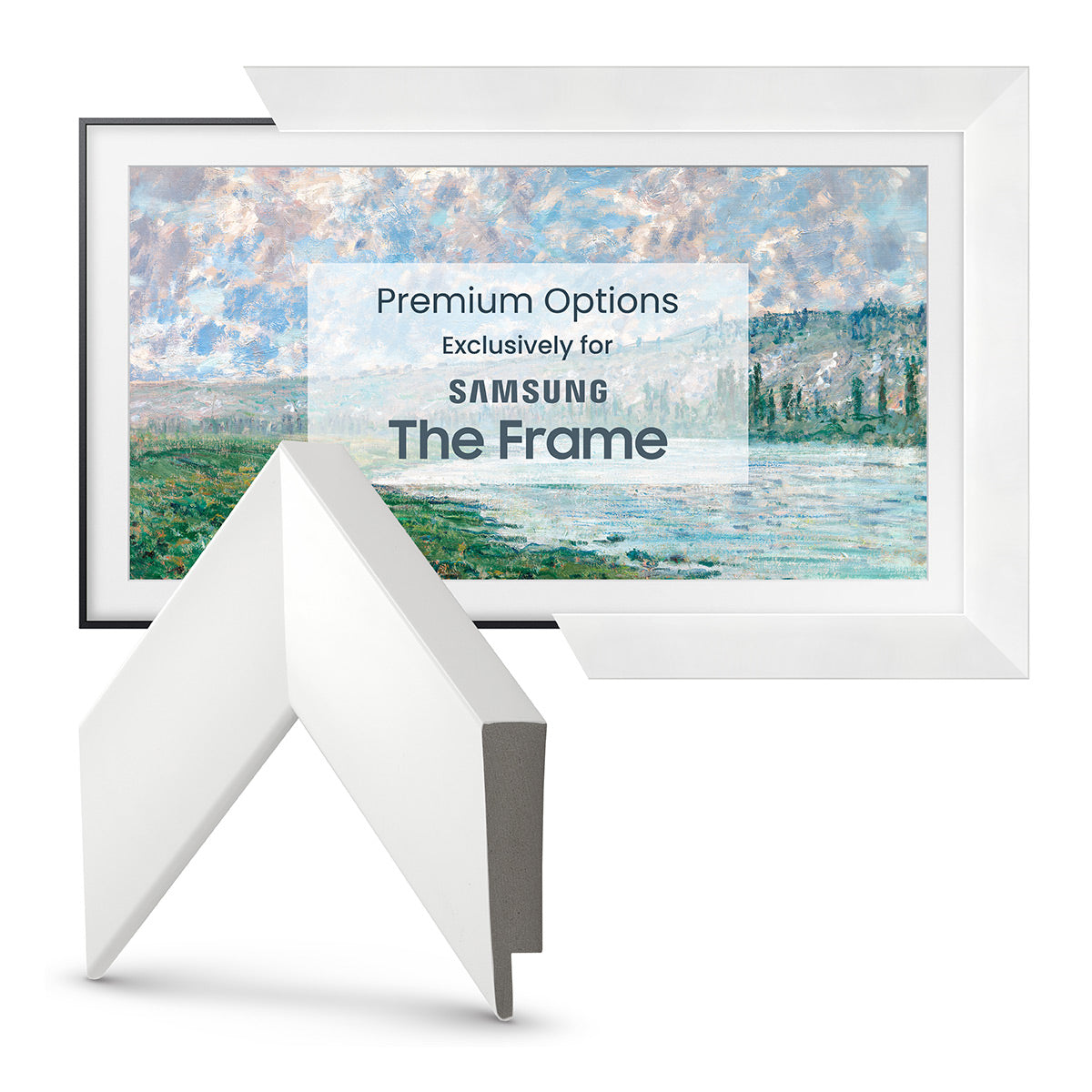 Deco TV Frames 43" Frame for Samsung The Frame TV 2021-2024 (Gloss White)