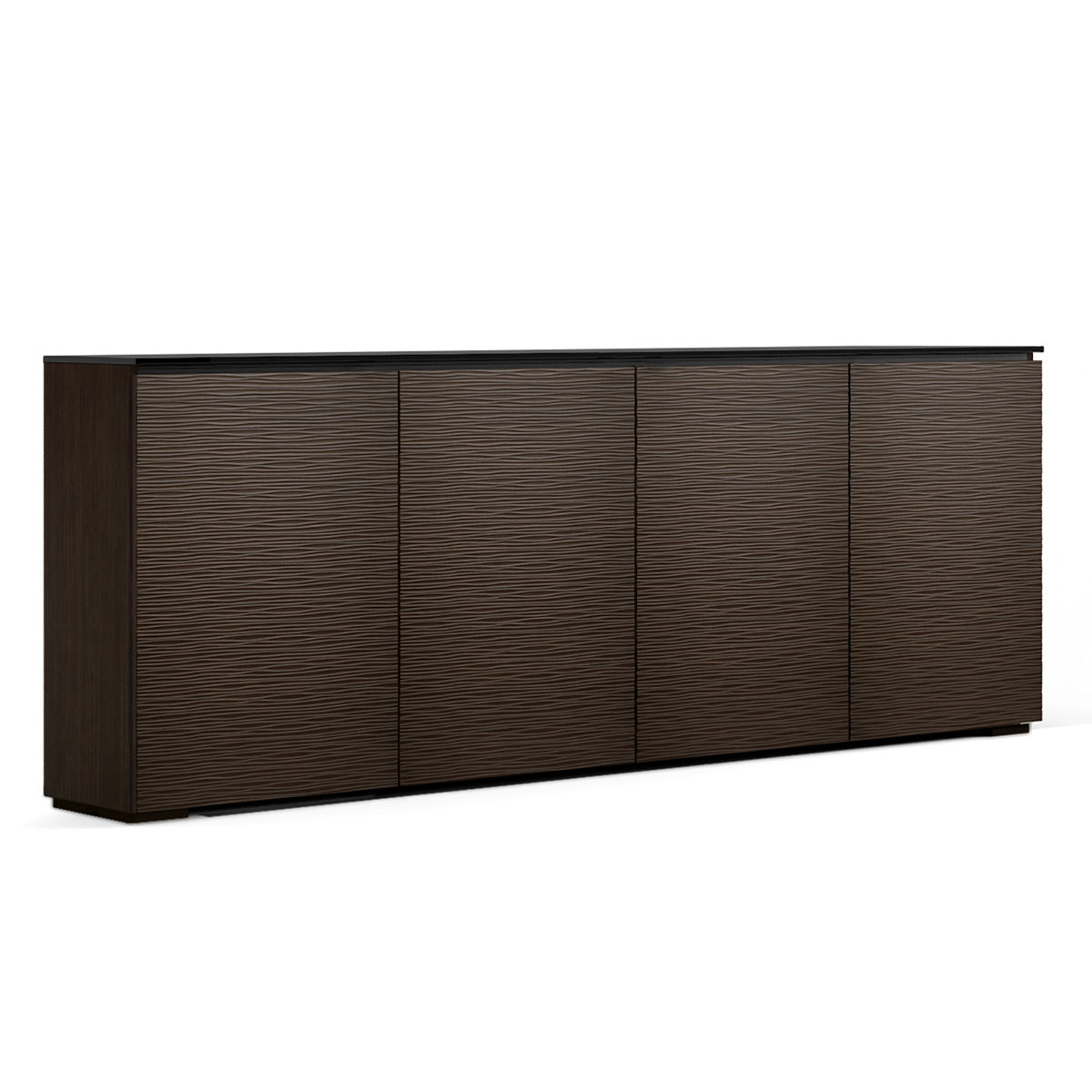 Salamander Designs Chameleon Collection Berlin Low Profile 347 Four-Bay AV Cabinet (Textured Wenge)