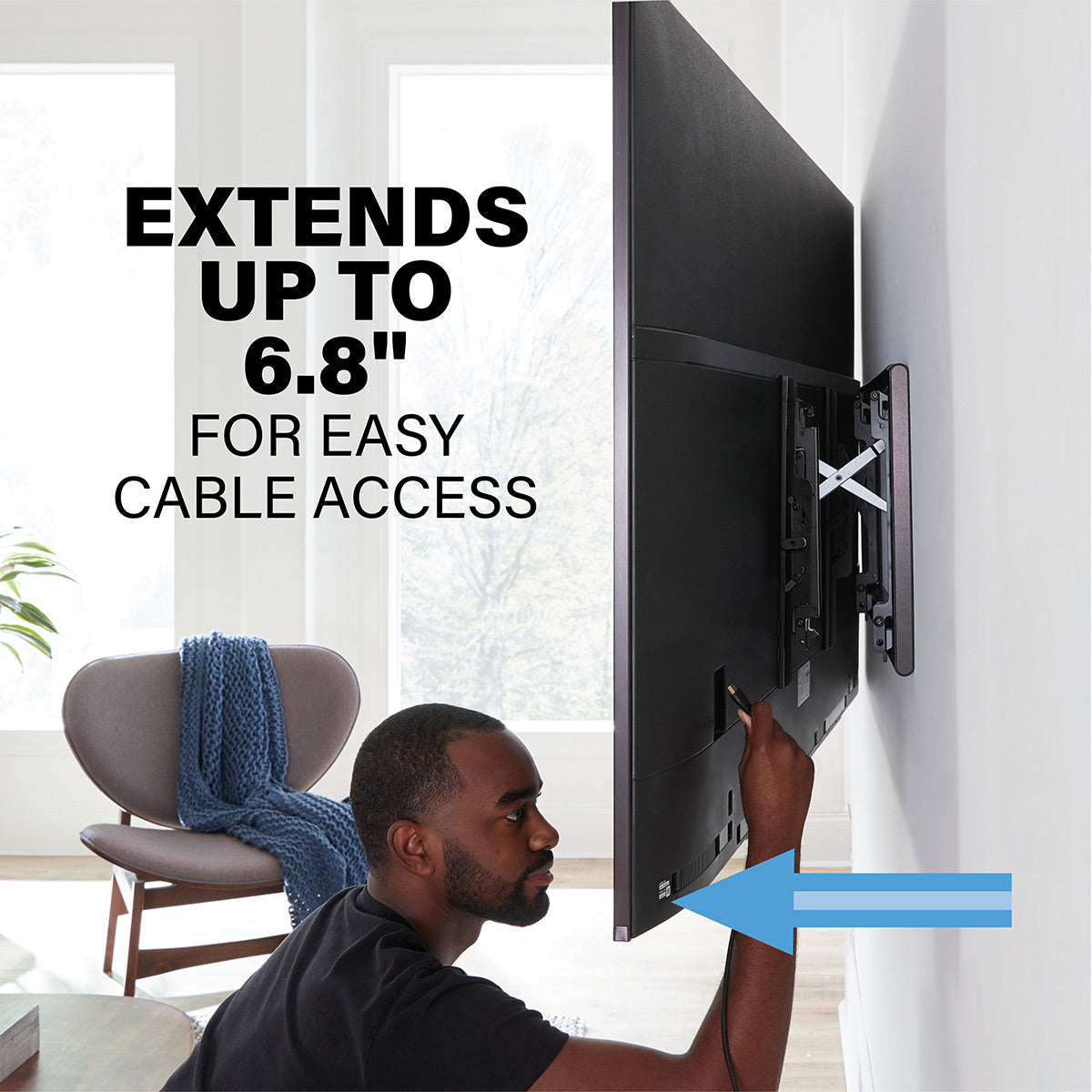 Sanus VLT7-B2 Large Advanced Tilt 4D TV Wall Mount for TVs 42"-90"