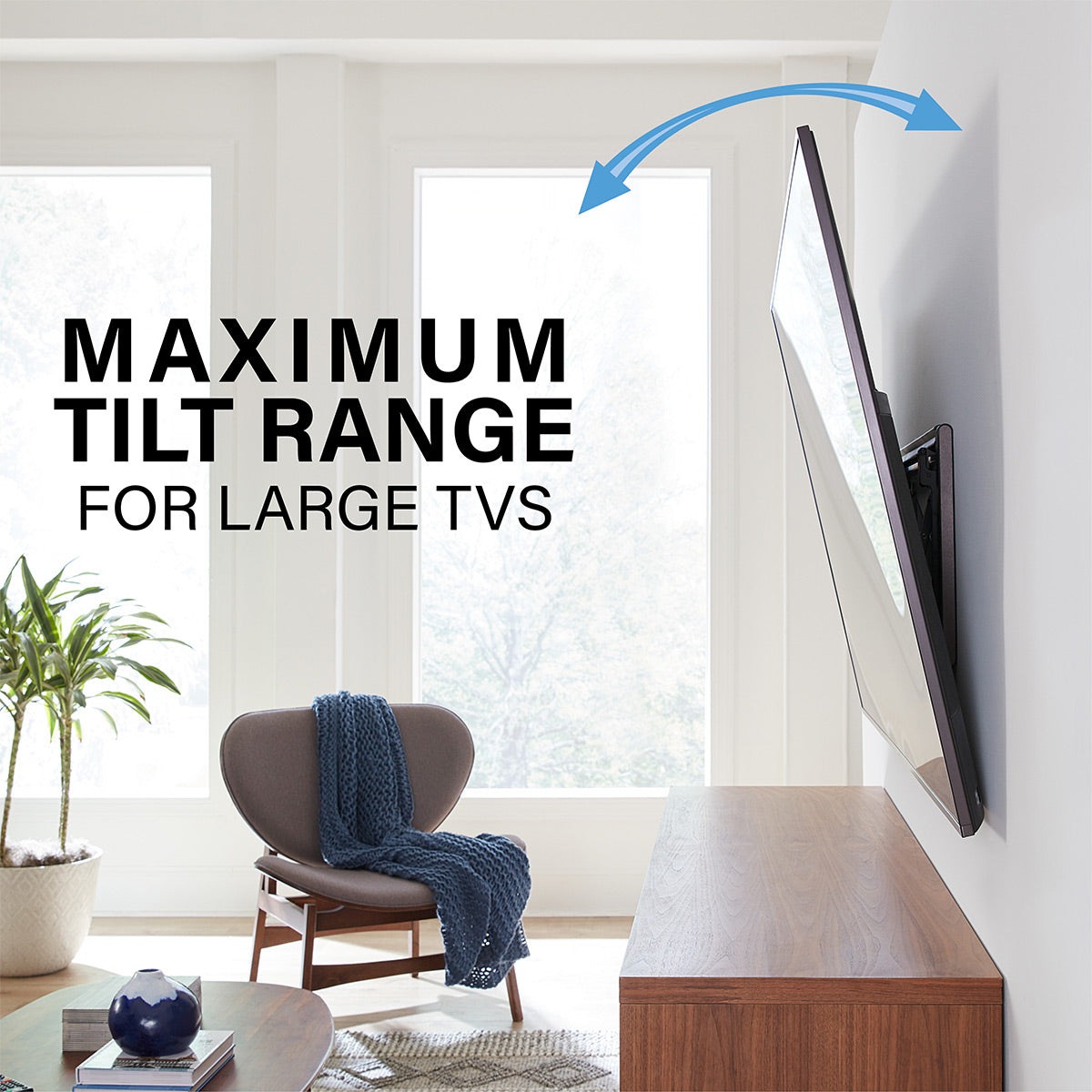 Sanus VLT7-B2 Large Advanced Tilt 4D TV Wall Mount for TVs 42"-90"