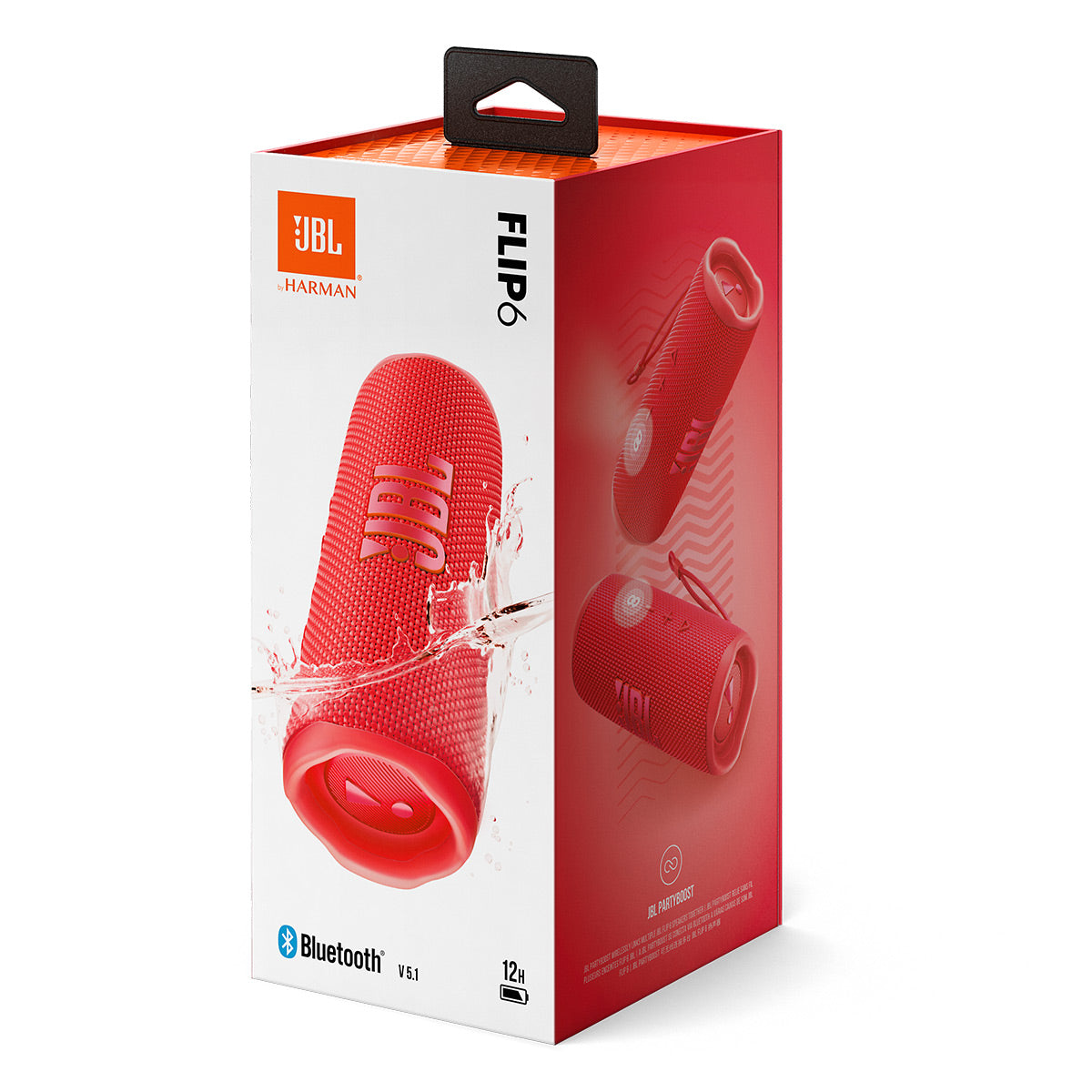 JBL Flip 6 Portable Waterproof Bluetooth Speaker (Red)