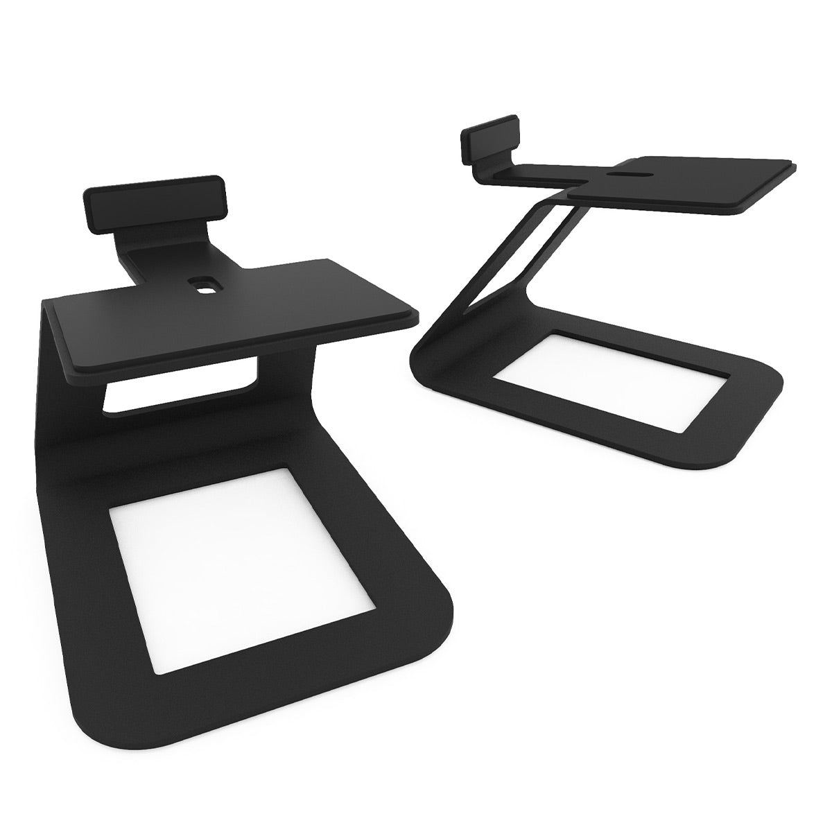 Kanto YU6 Powered Bookshelf Speakers (Matte Black) with SE6 Elevated Desktop Speaker Stands (Black)