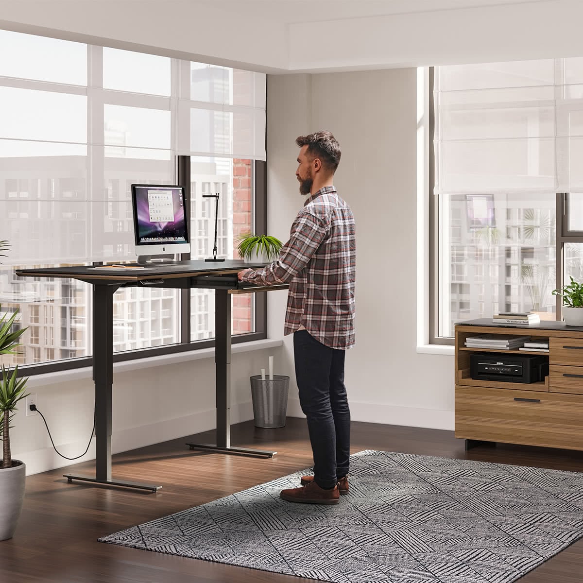 BDI Sequel 20 6151 Standing Desk (Walnut/Nickel)