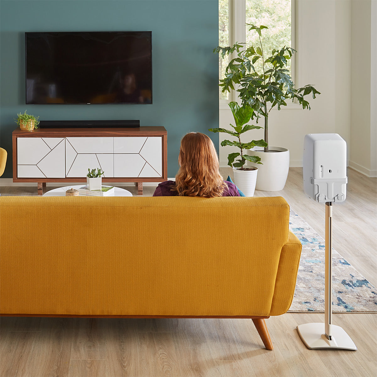 Sanus Wireless Speaker Stands Designed for Sonos Five and Play: 5 Speakers - Each (White)
