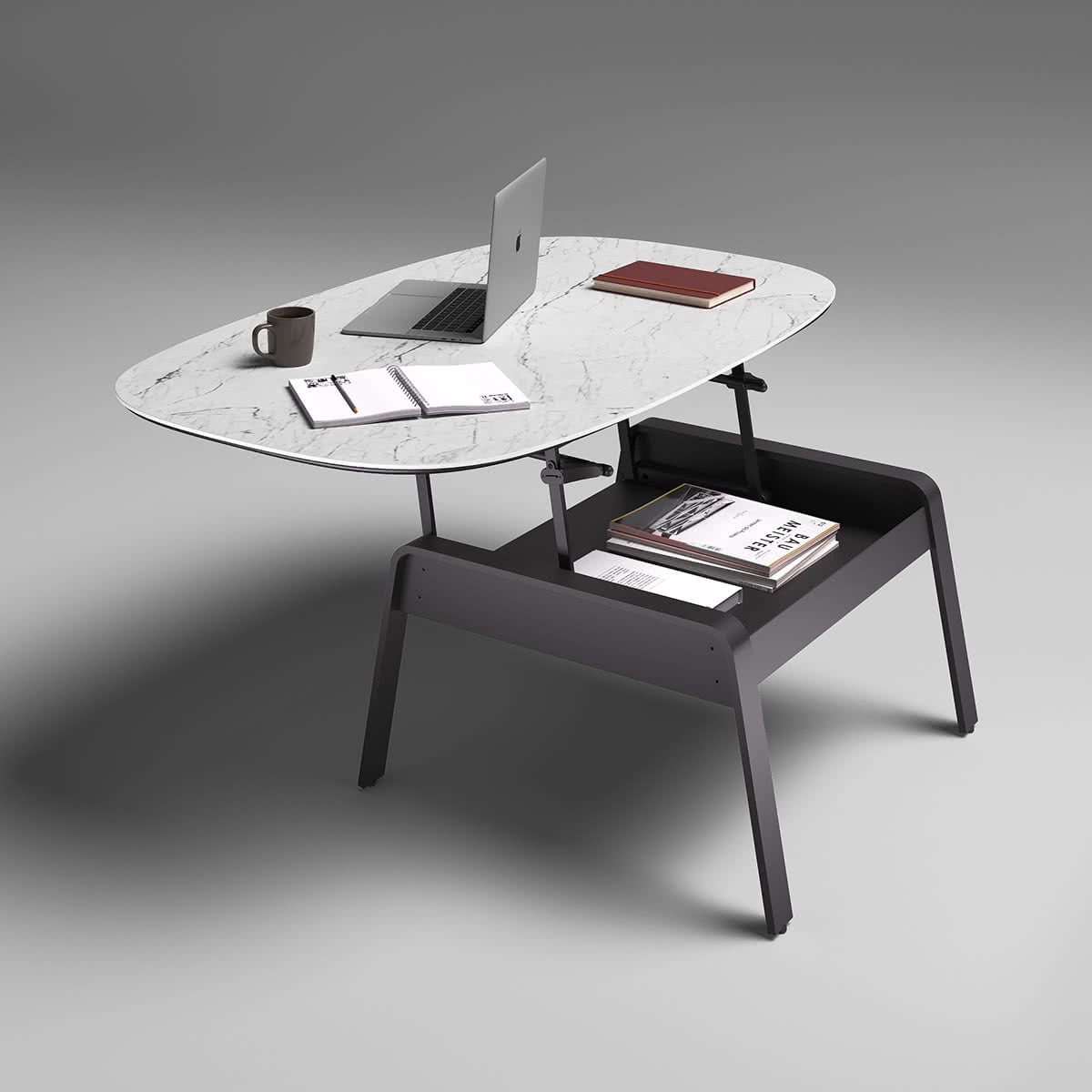 BDI Cloud 9 Lift Coffee Table (Cirrus White)