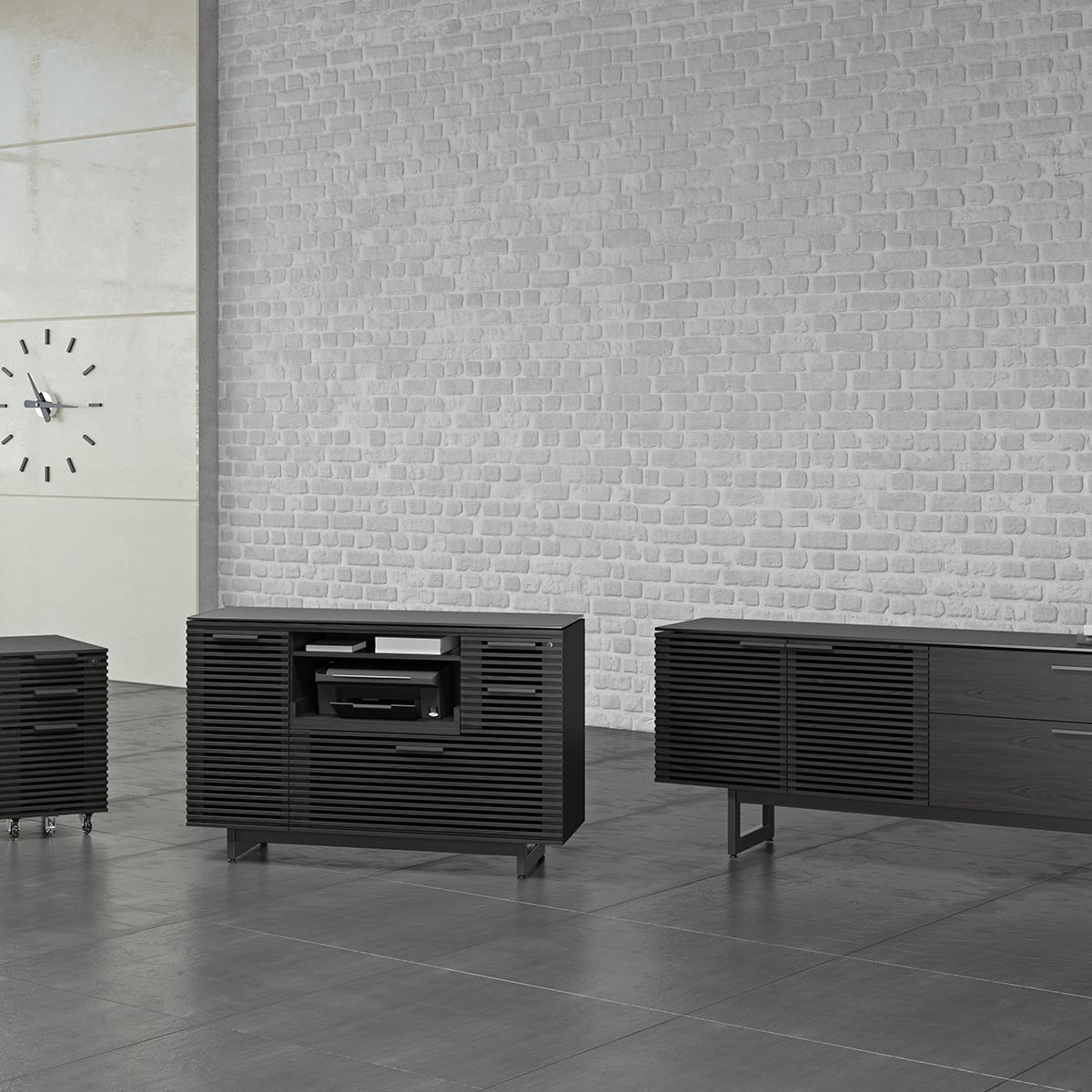 BDI Corridor 6520 Multifunction Cabinet (Charcoal Stained Ash)