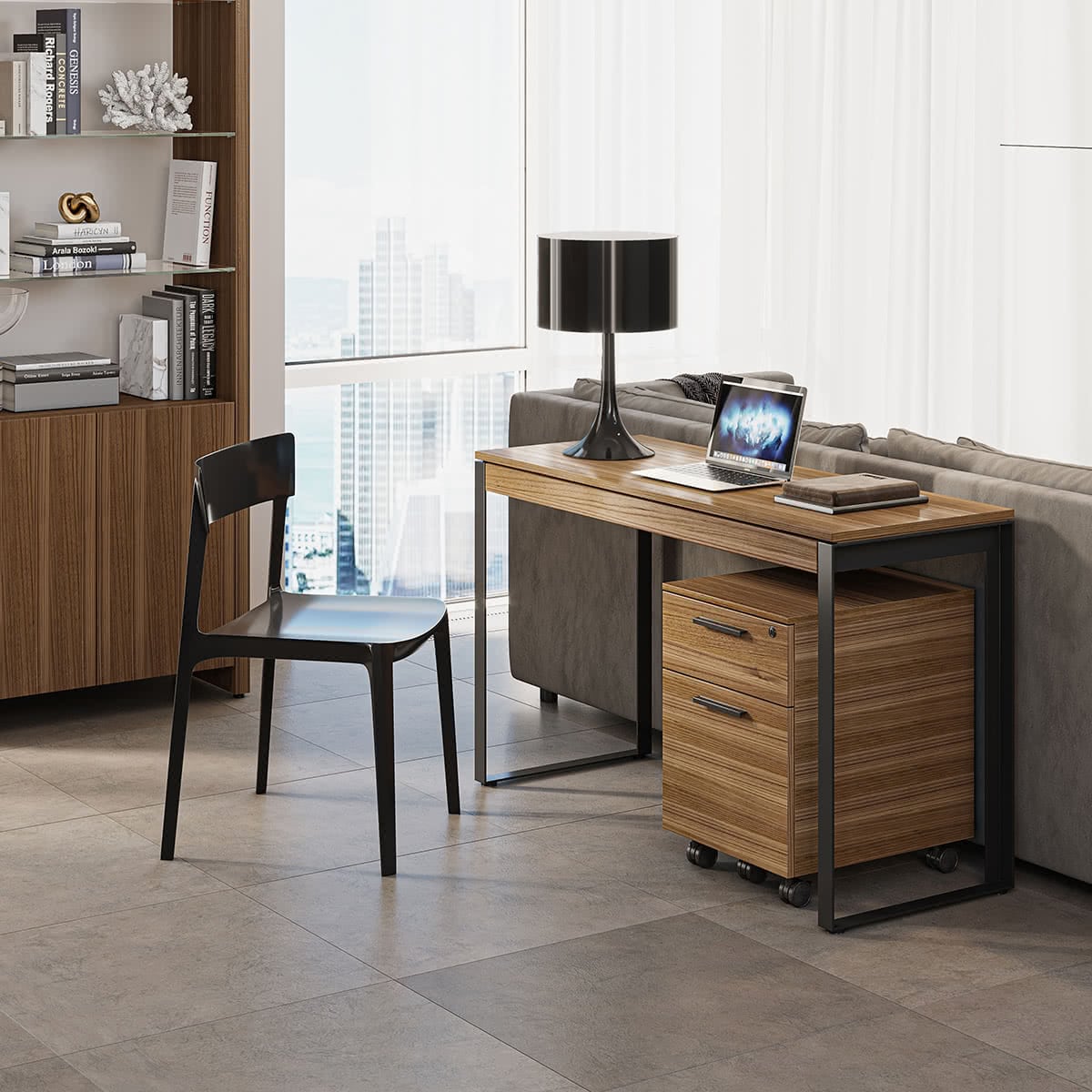 BDI 6222 Console Desk (Natural Walnut)