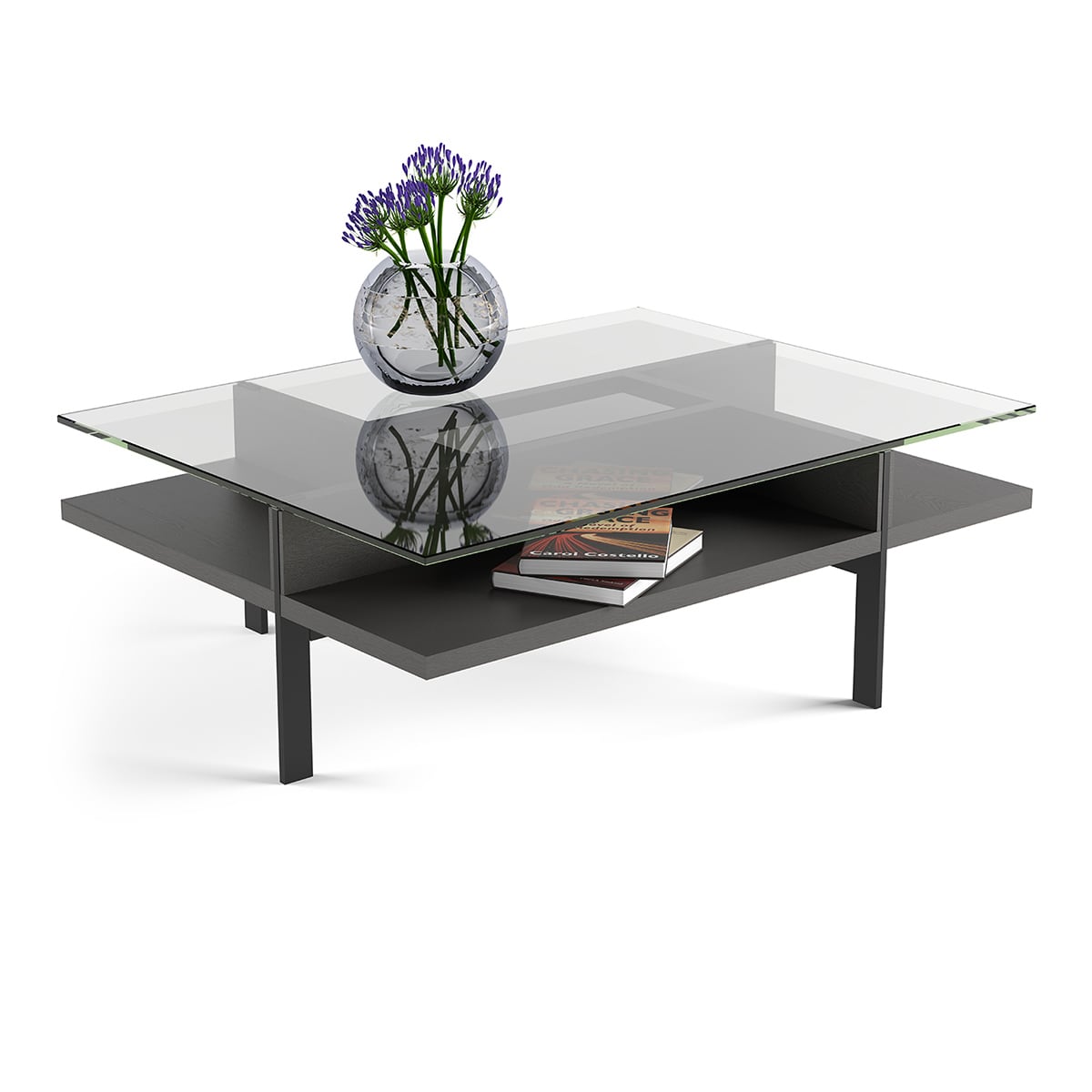 BDI Terrace 1152 Rectangular Coffee Table (Charcoal Stained Ash)