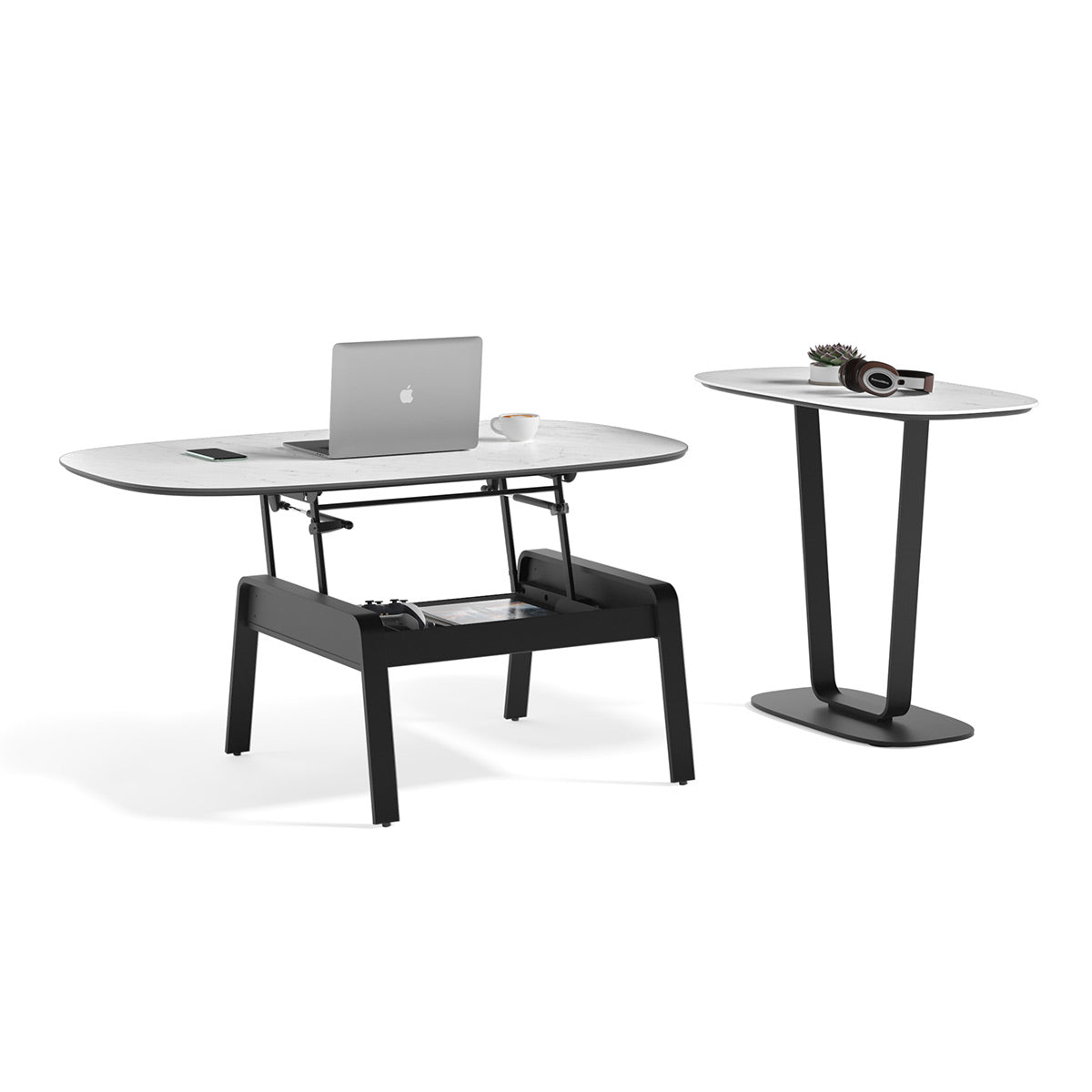 BDI Cloud 9 1186 Porcelain Top End Table (Cirrus White)