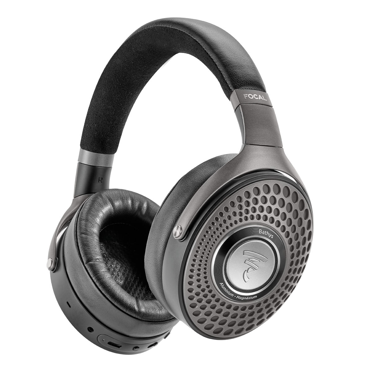Focal Bathys Wireless Active Noise Cancelling Bluetooth Over-Ear Headphones  with Mic/Remote, Grey