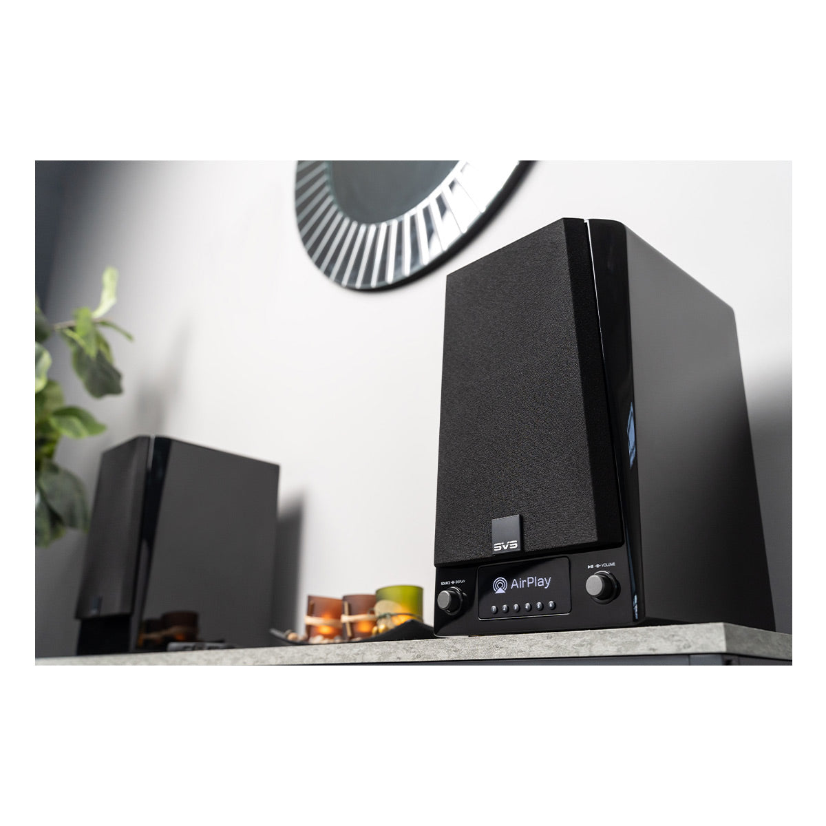 SVS Prime Wireless Pro Powered Speaker System with Chromecast and Airplay 2 - Pair (Piano Gloss Black)