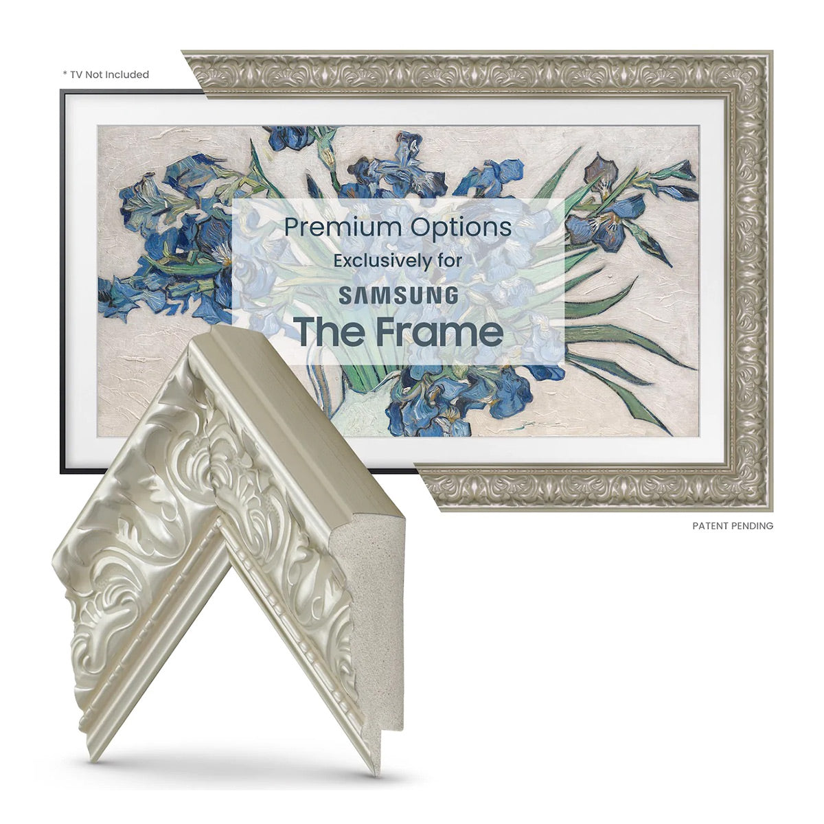 Deco TV Frames 55" Frame For Samsung The Frame TV 2021-2026 (Tuscan Pearl)