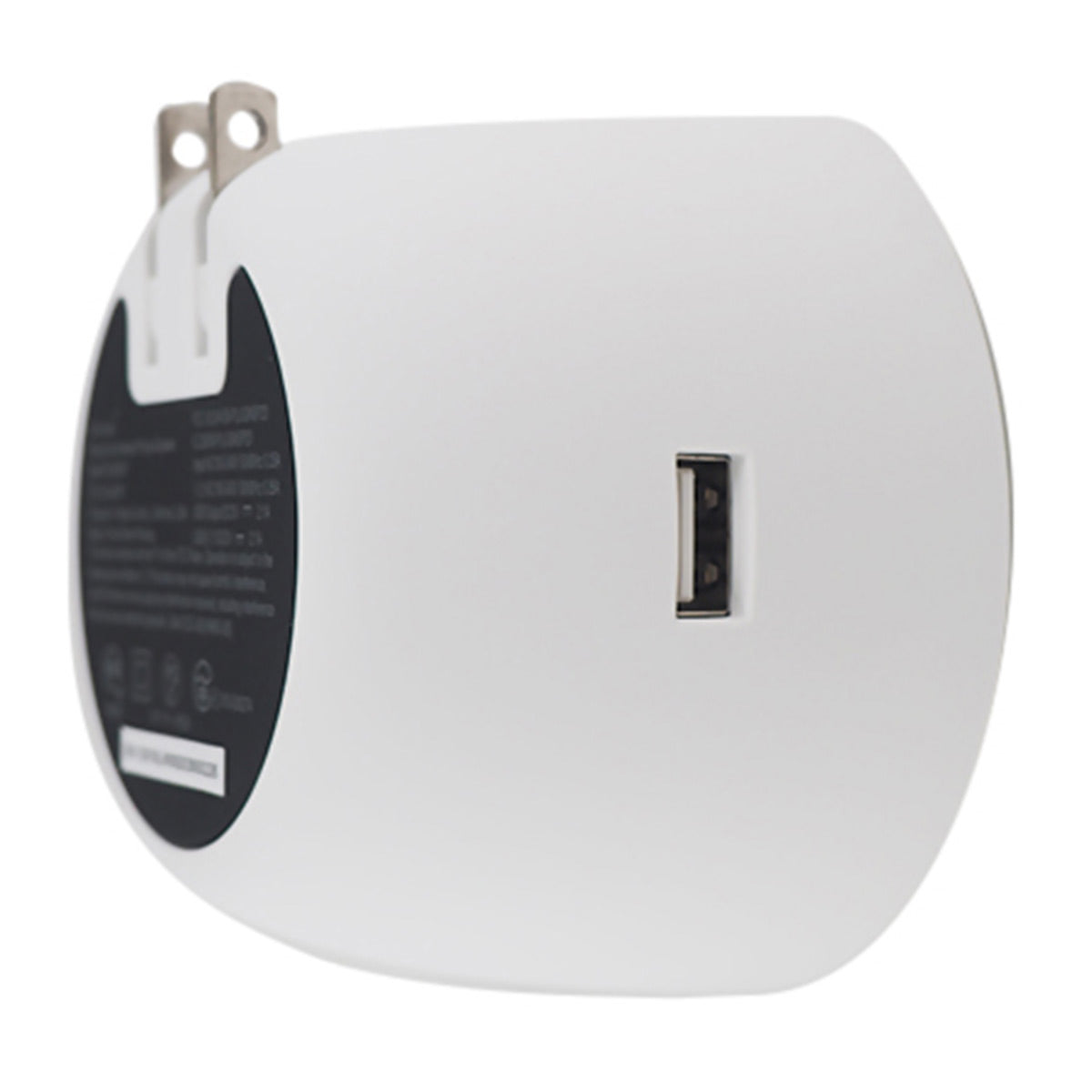 OC Acoustic Newport Plug-in Outlet Speaker with Bluetooth 5.1 and Built-in USB Type-A Charging Port - Set of 4 (Light Gray/White)