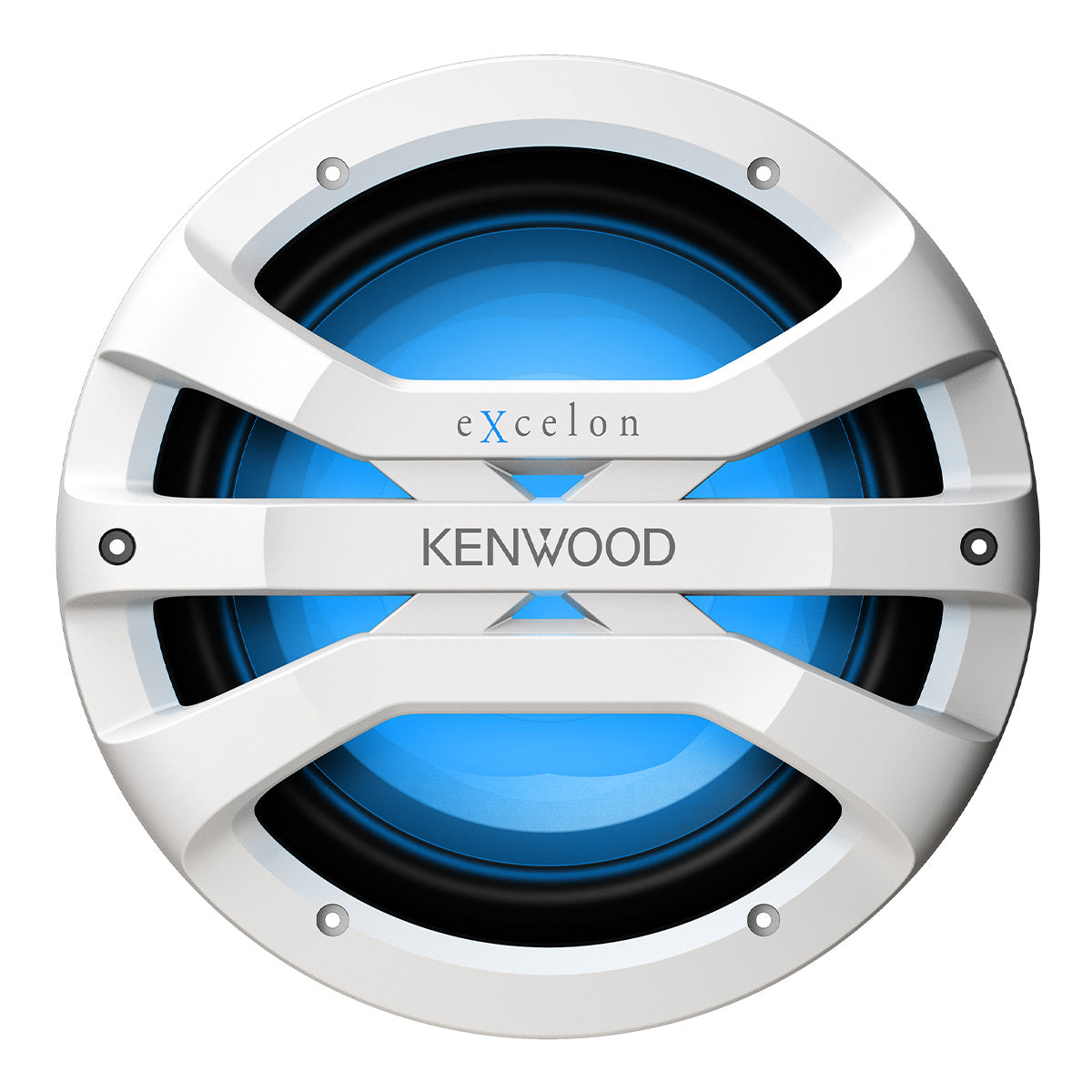 Kenwood XM1041BL eXcelon Motorsports 10" All-Weather Outdoor Subwoofer with Adjustable Lighting - Each (White)