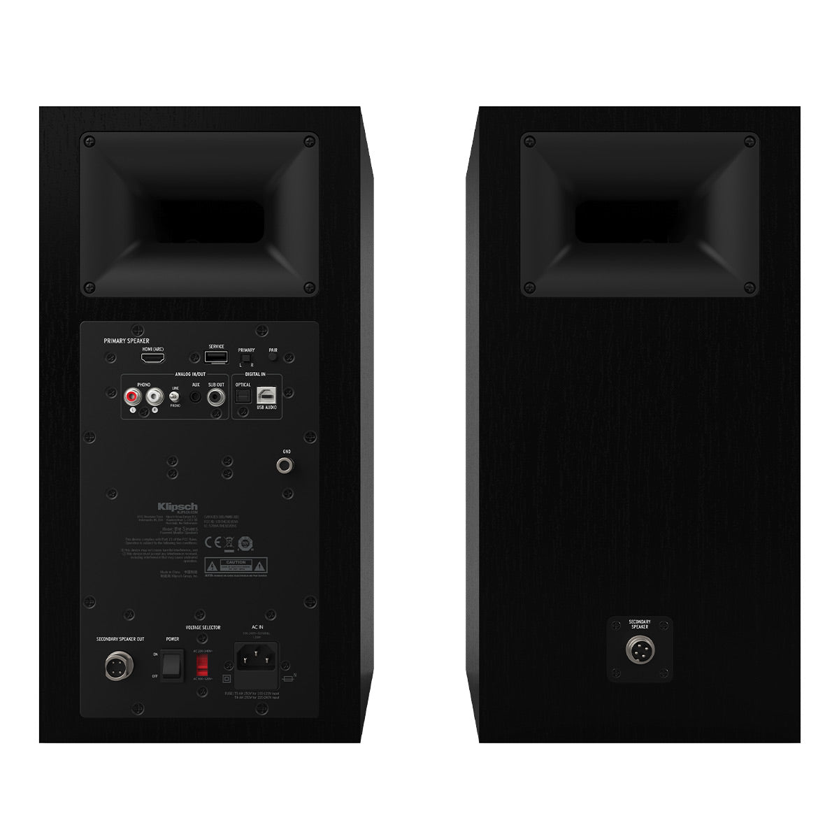 Klipsch The Sevens Heritage Series Wireless Powered Monitors with 6.5" Woofer - Pair (Ebony)