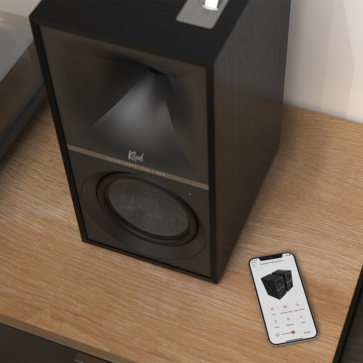 Klipsch The Sevens Heritage Series Wireless Powered Monitors with 6.5" Woofer - Pair (Ebony)