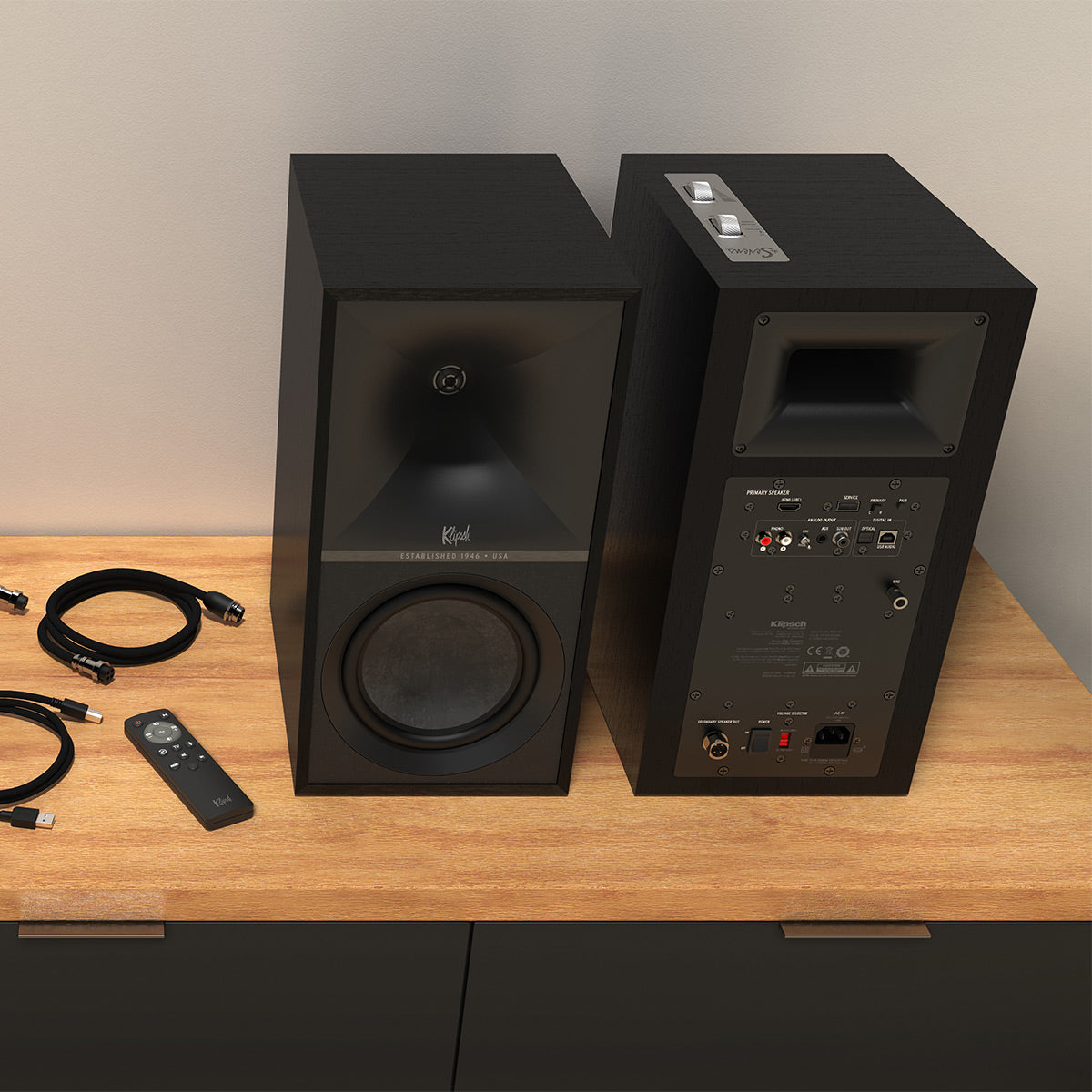 Klipsch The Sevens Heritage Series Wireless Powered Monitors with 6.5" Woofer - Pair (Ebony)