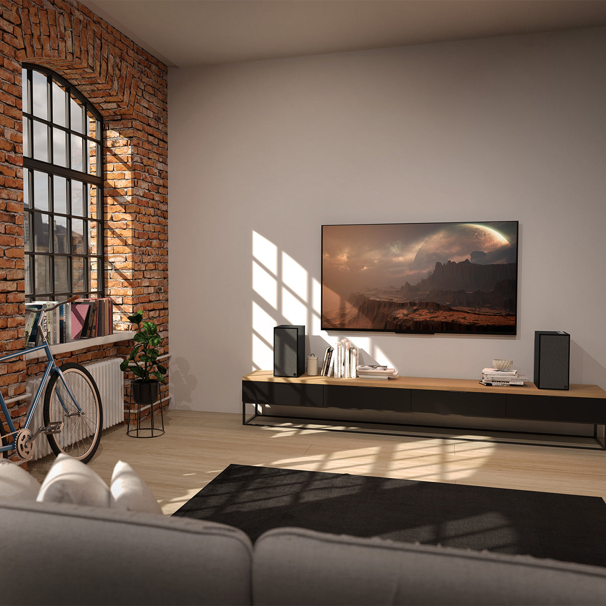 Klipsch The Sevens Heritage Series Wireless Powered Monitors with 6.5" Woofer - Pair (Ebony)